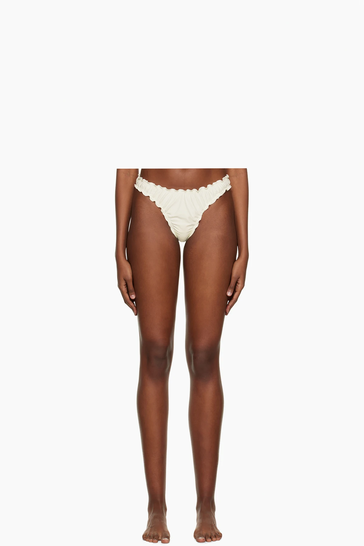 SSENSE Exclusive Off-White Frilled Bikini Bottoms