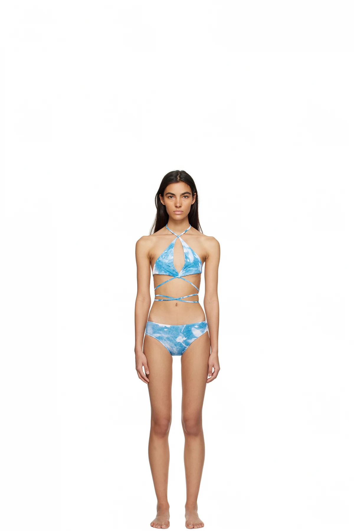 Blue & White Tie Bikini