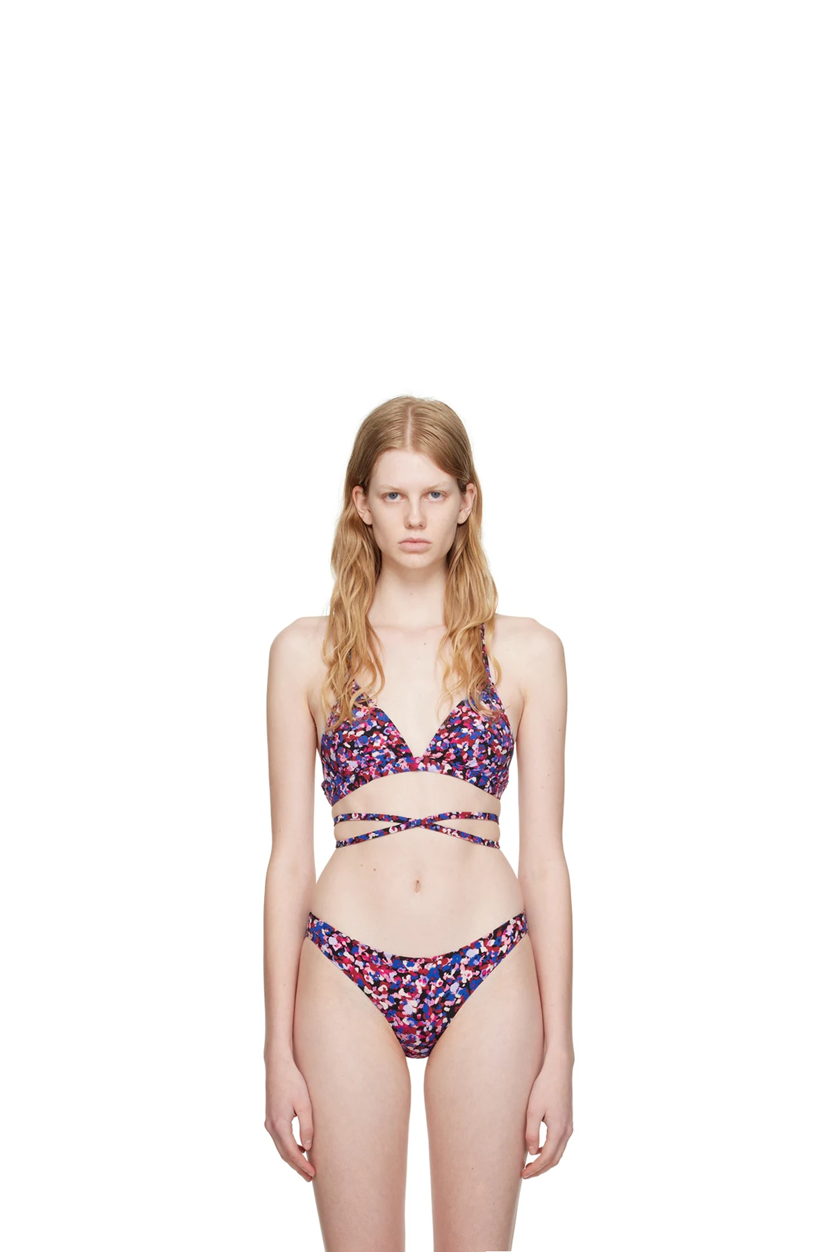 Pink & Blue Solange Bikini Top