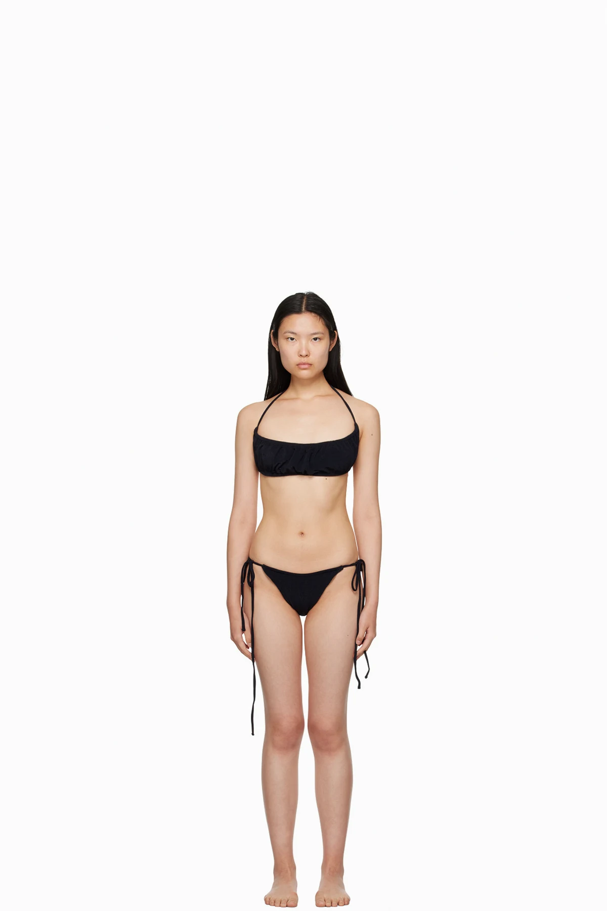 Black Self-Tie Bikini