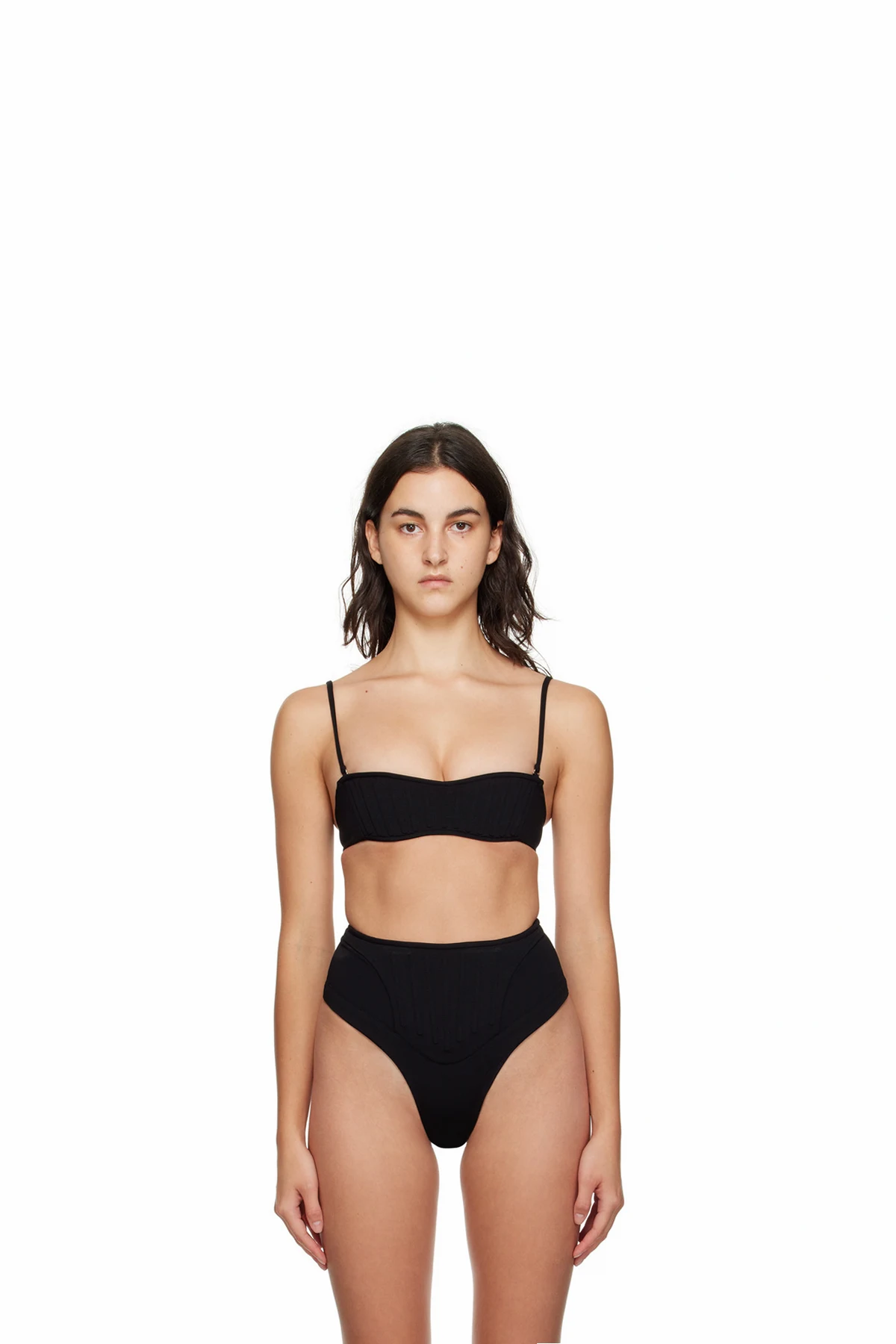 Black Corset Bikini Top