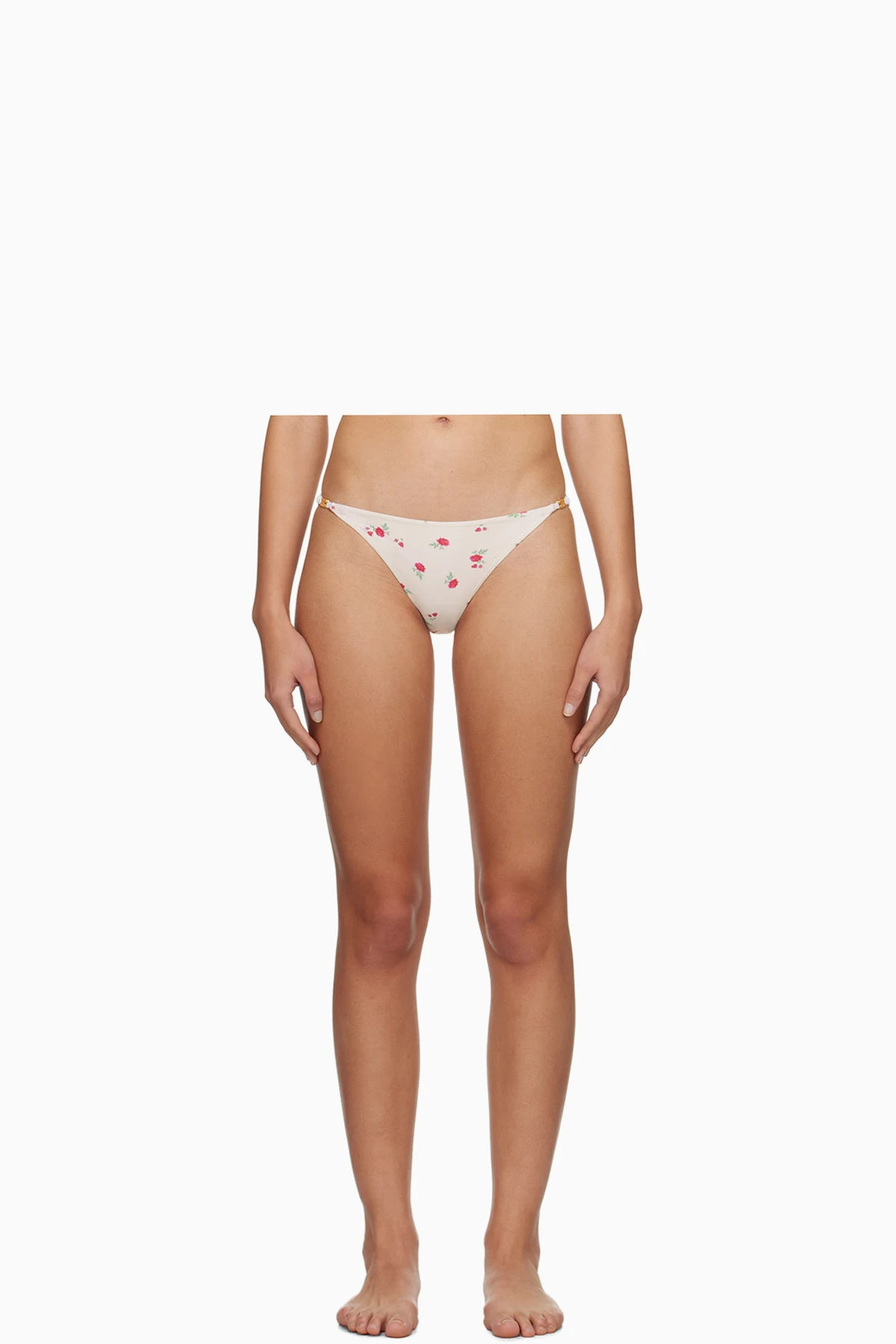 Off-White Floral Bikini Bottom