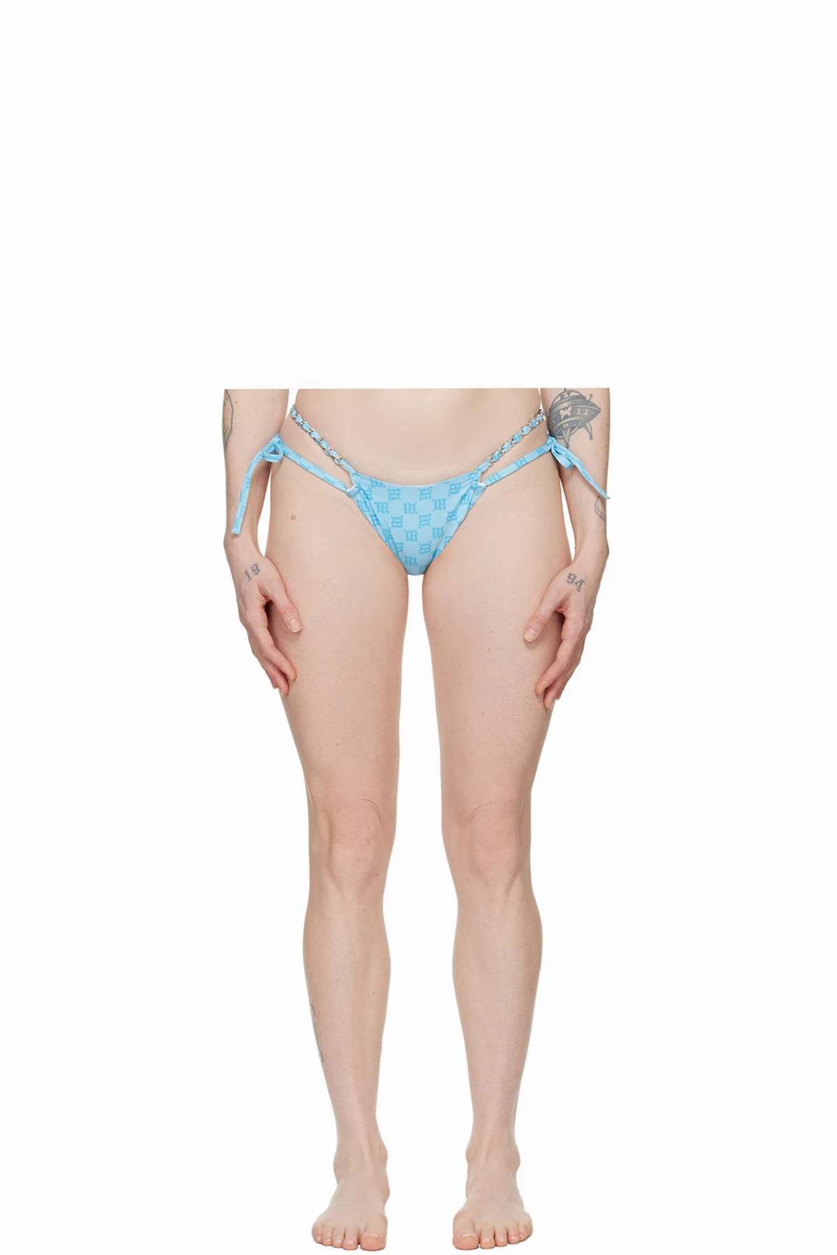 SSENSE Exclusive Blue Monogram Bikini Bottom