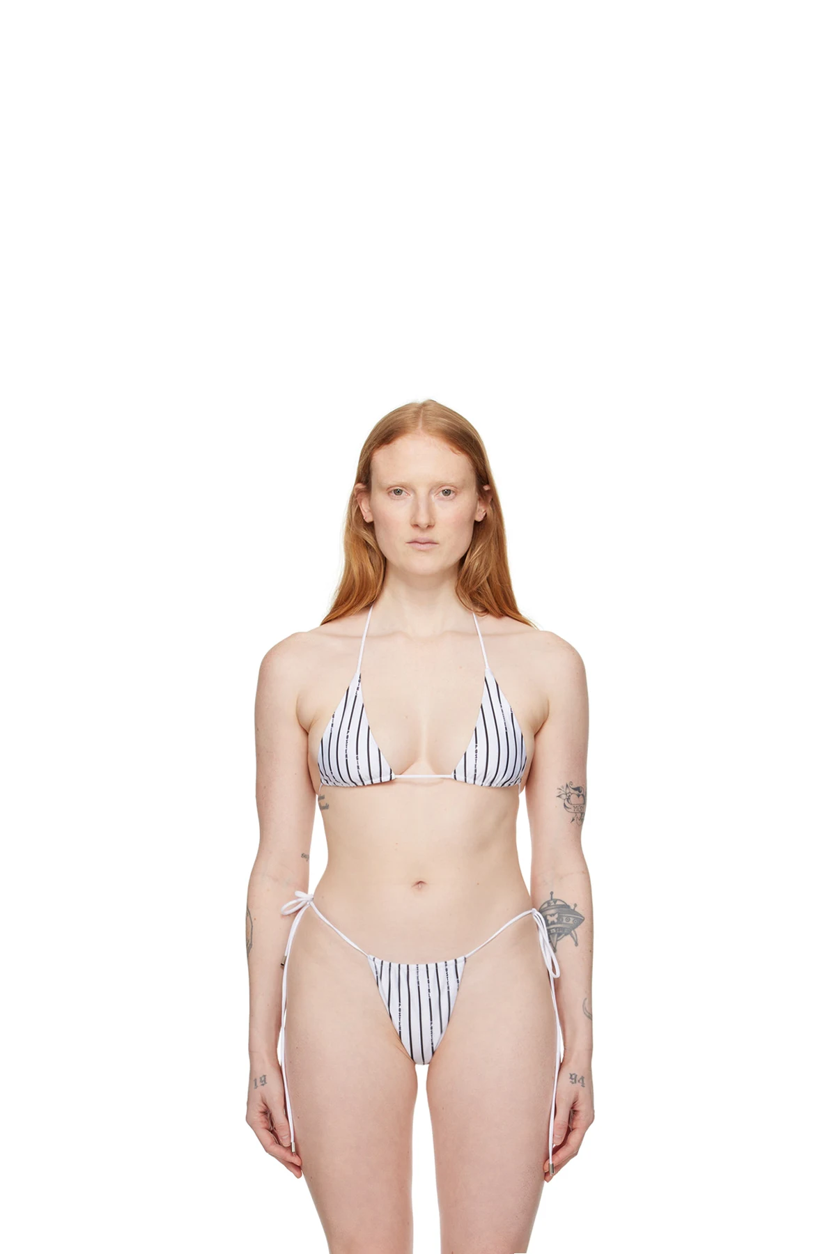 White & Black Elle Reversible Bikini Top