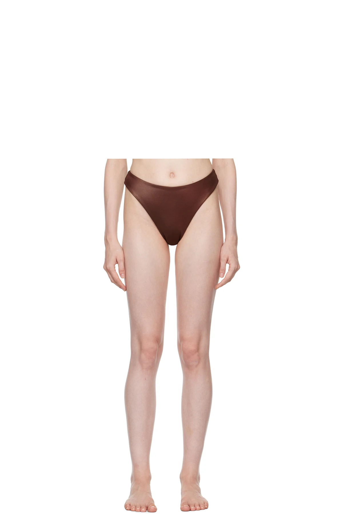 Brown High Leg Bikini Bottom