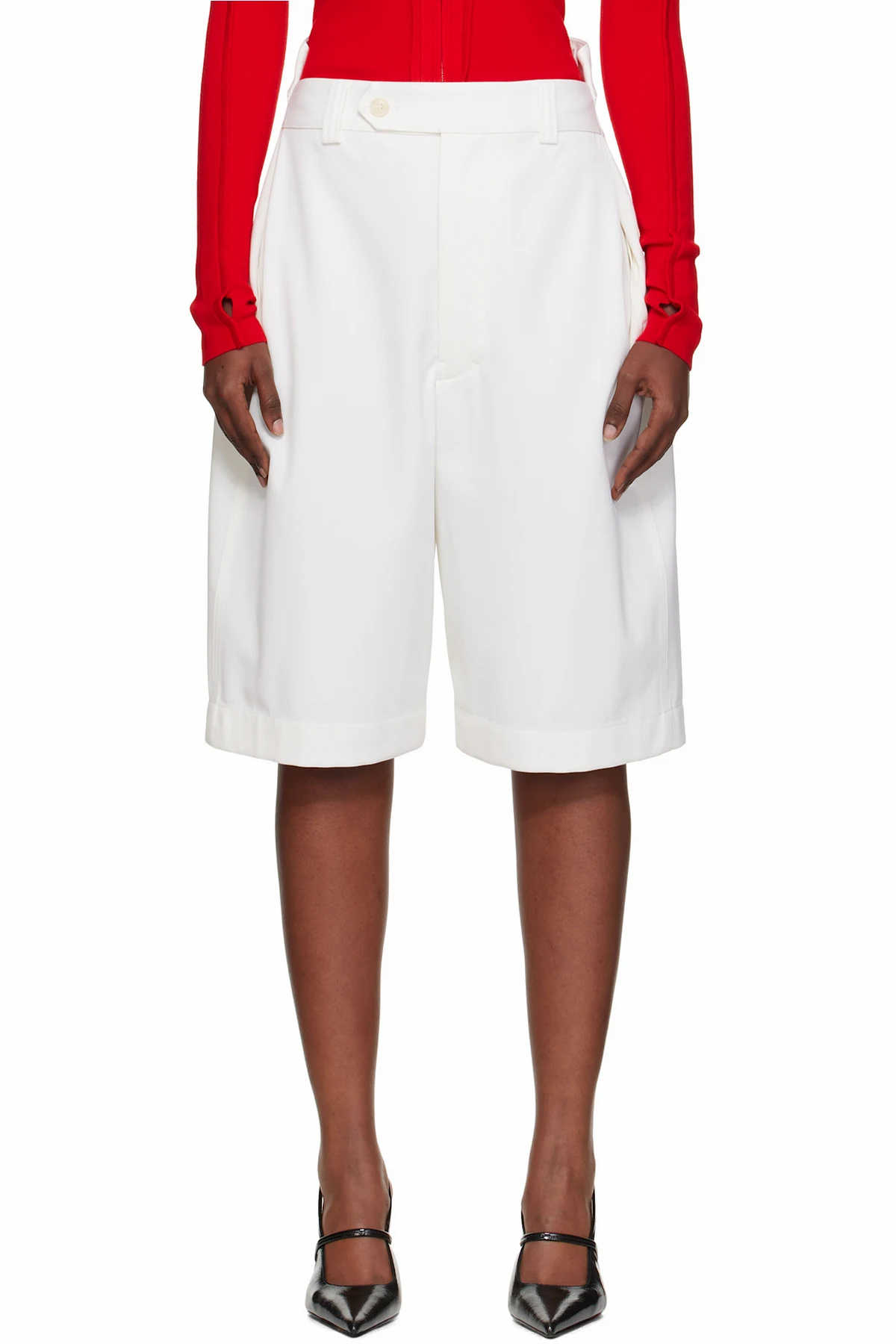 Off-White Tab Detail Shorts