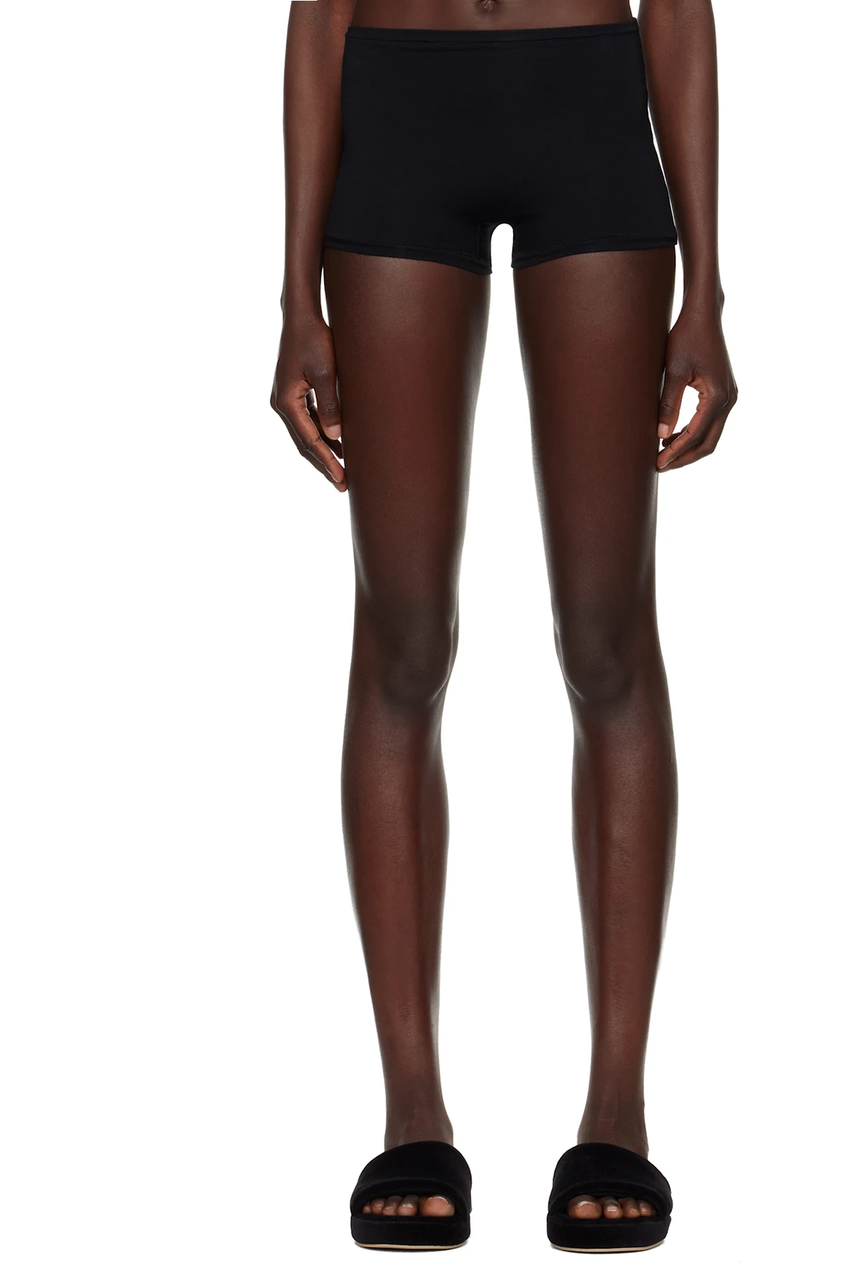 Black High Waisted Boy Shorts