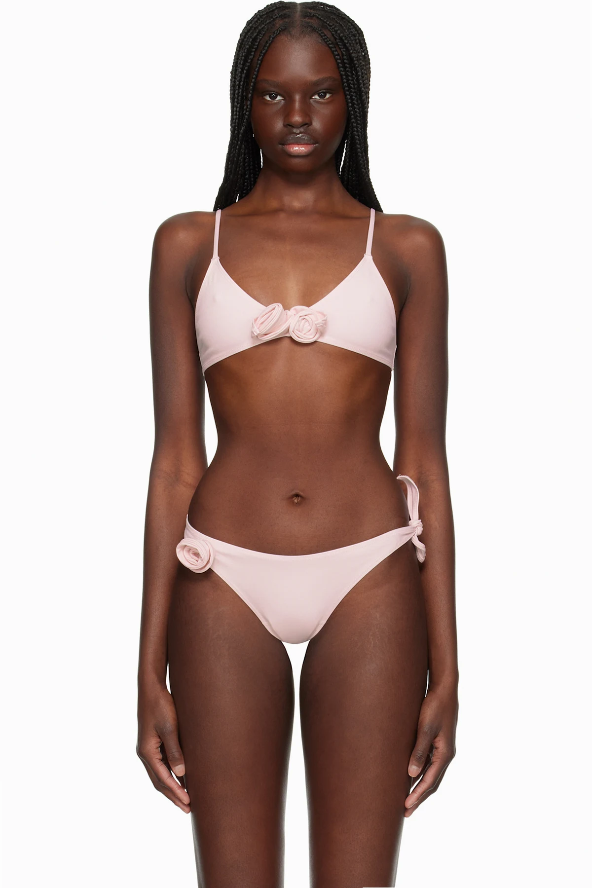 Pink Flower Bikini Top