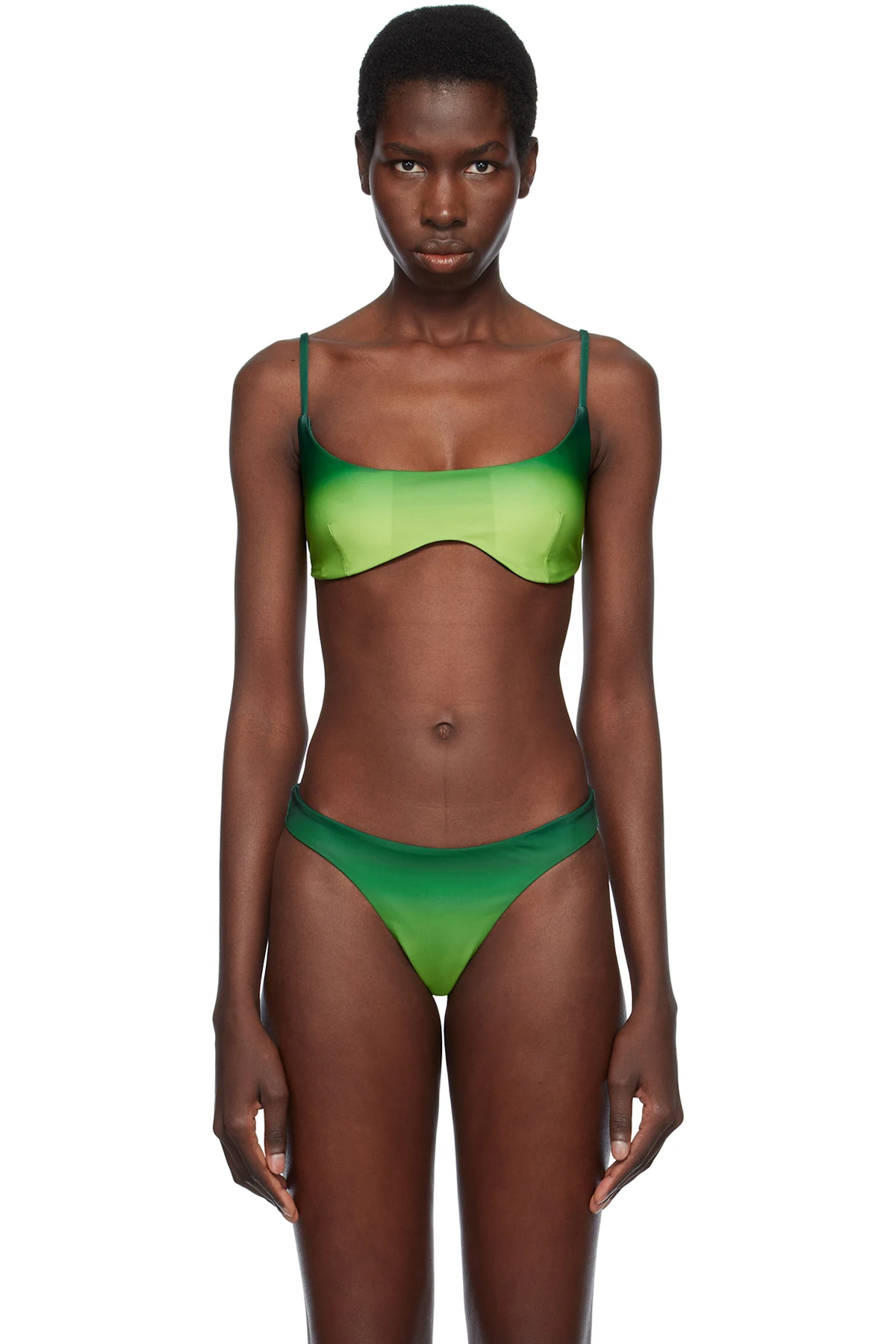Green Gradient Bikini Top