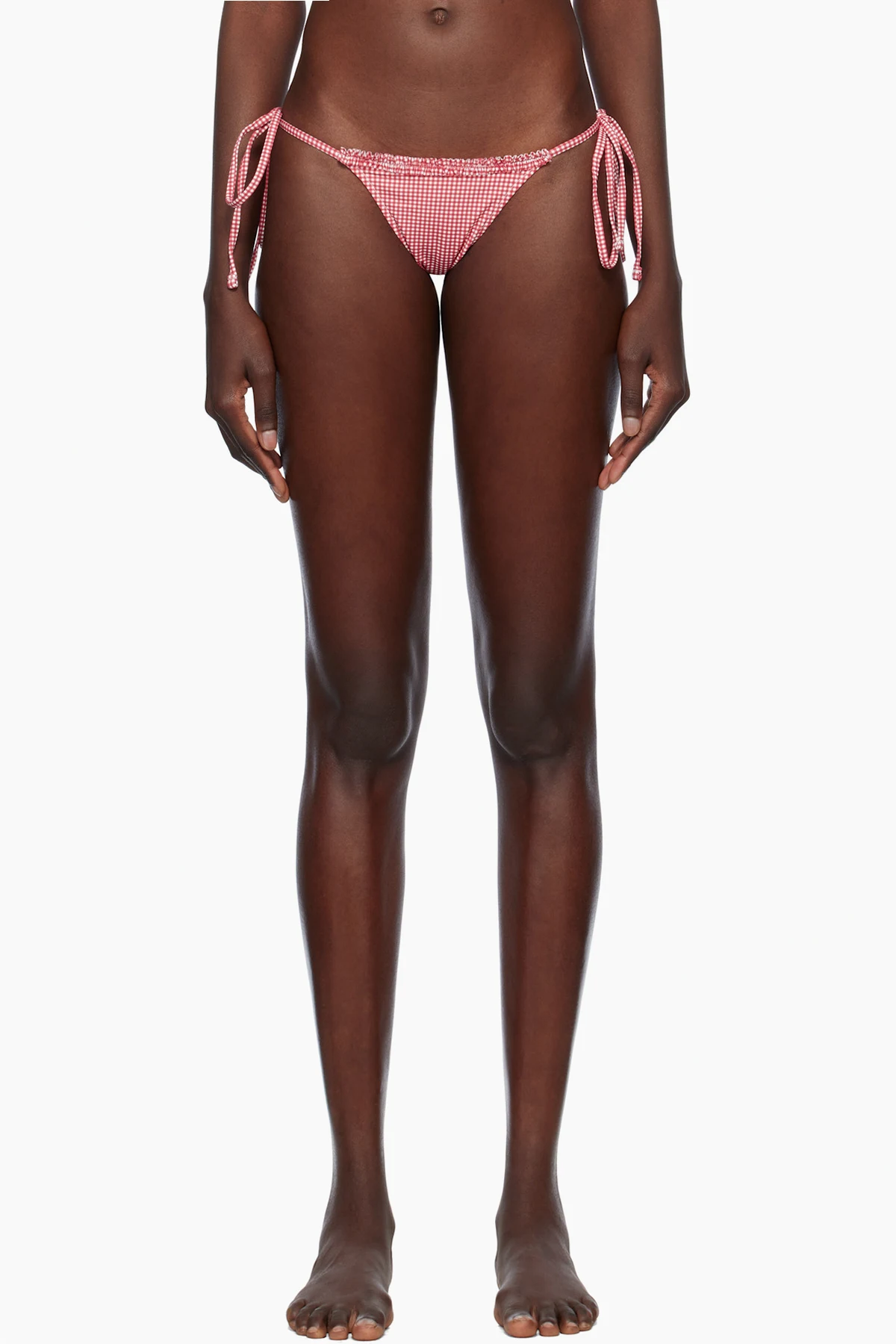 Red & White Divine Skimpy String Bikini Bottom