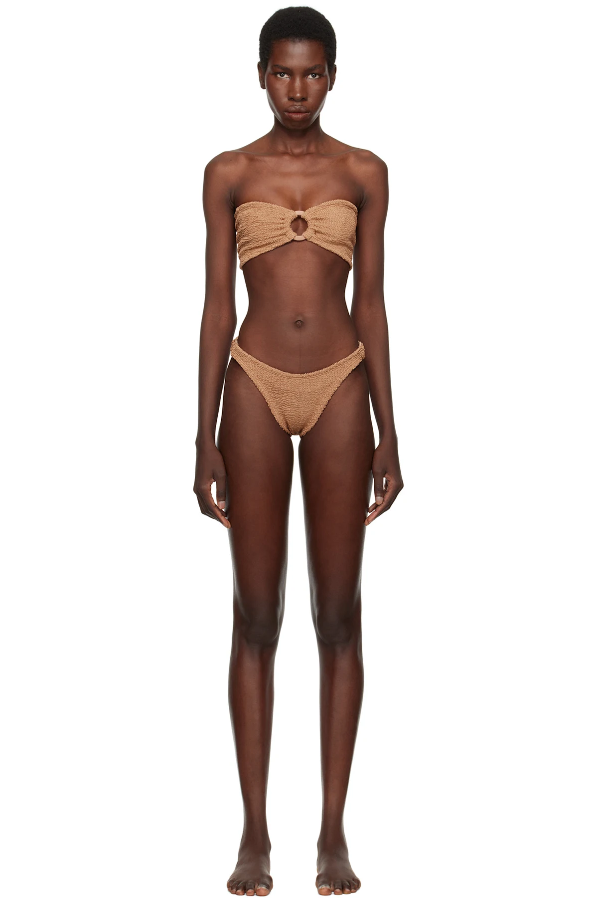 Brown Gloria Tonal Hoops Bikini