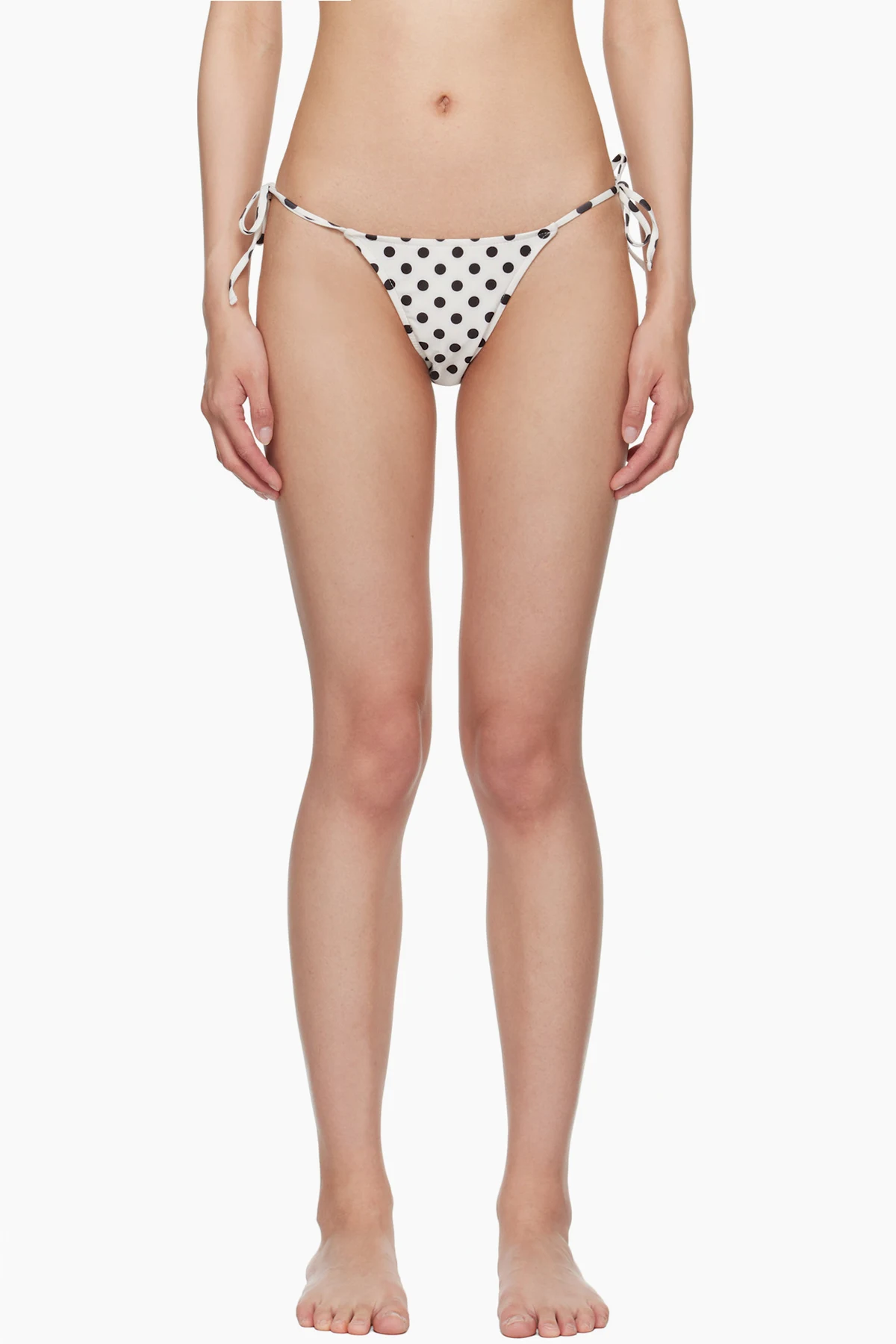 White & Black Brake Bikini Bottom