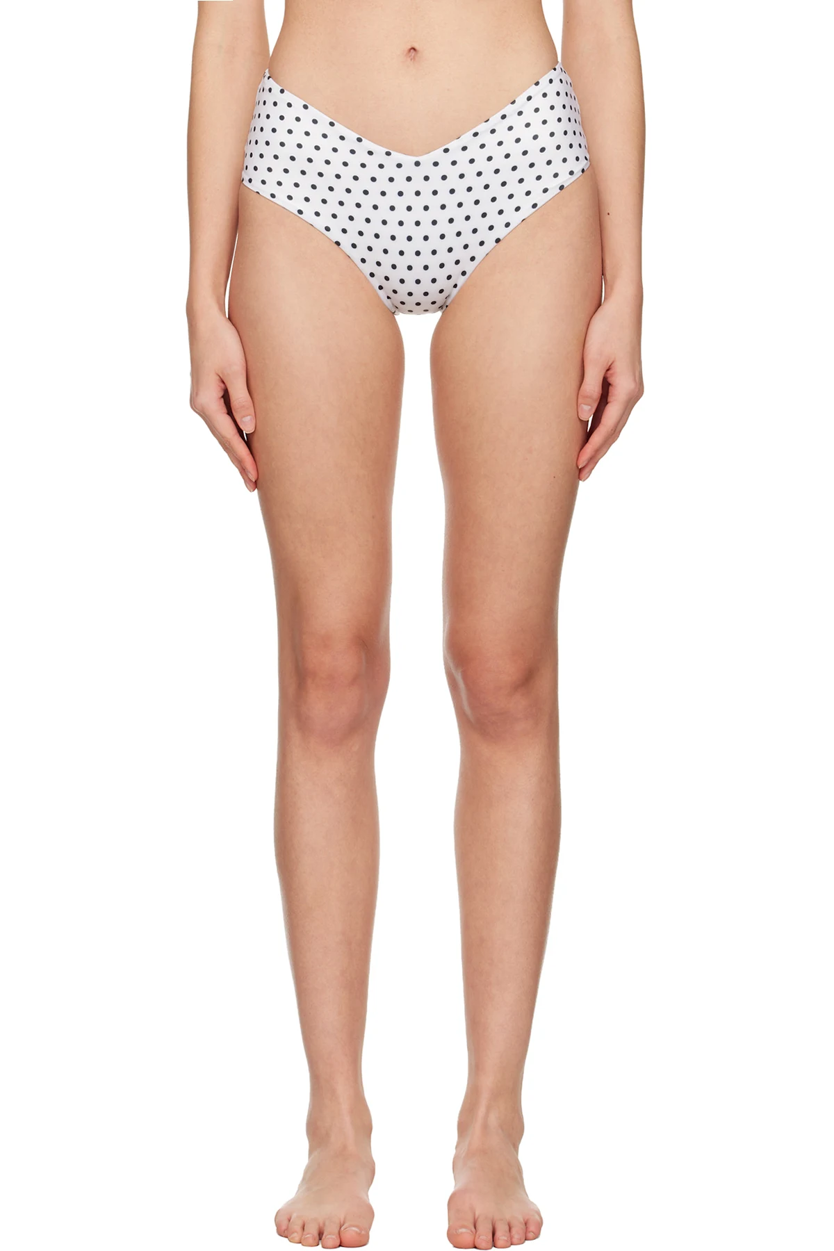 White & Black Raw Bikini Bottom