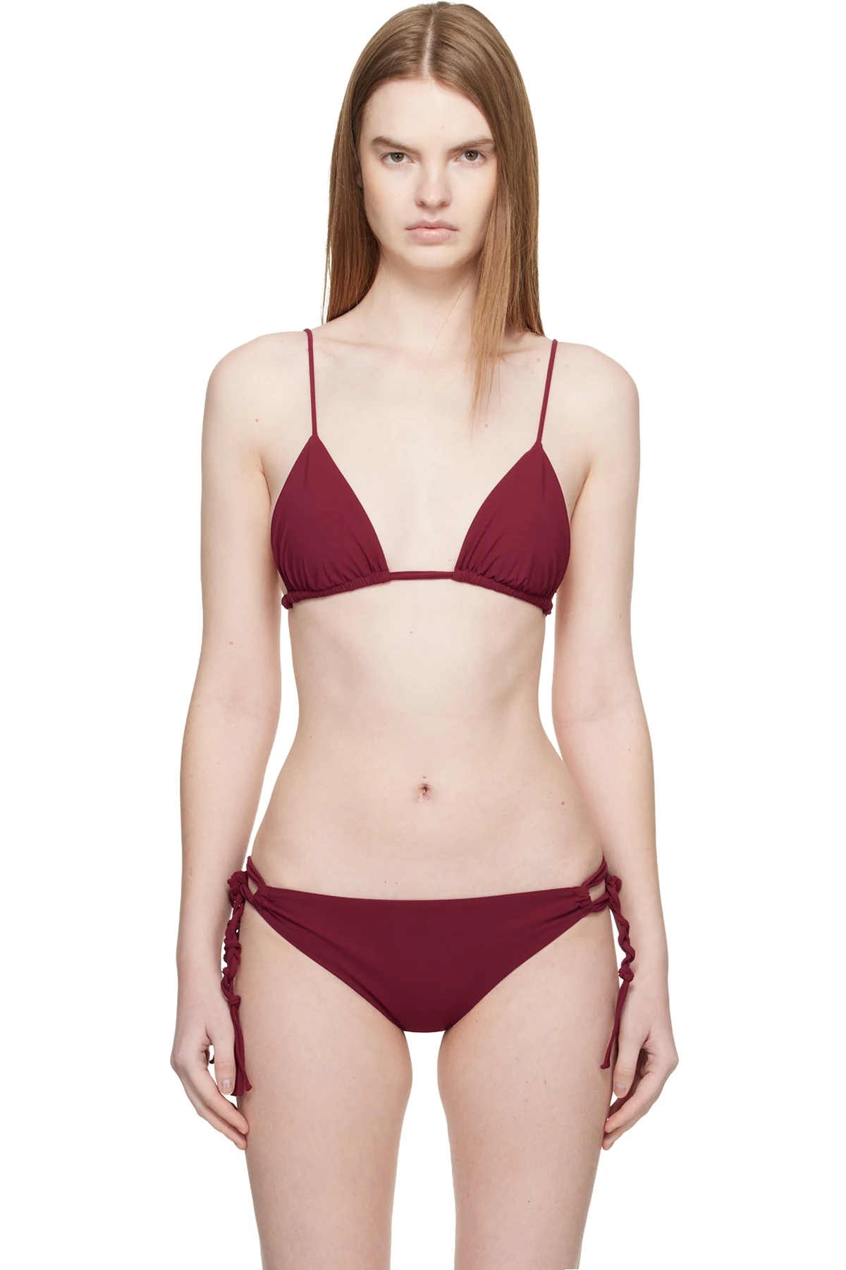 Red Jersey Tangle Bikini Top