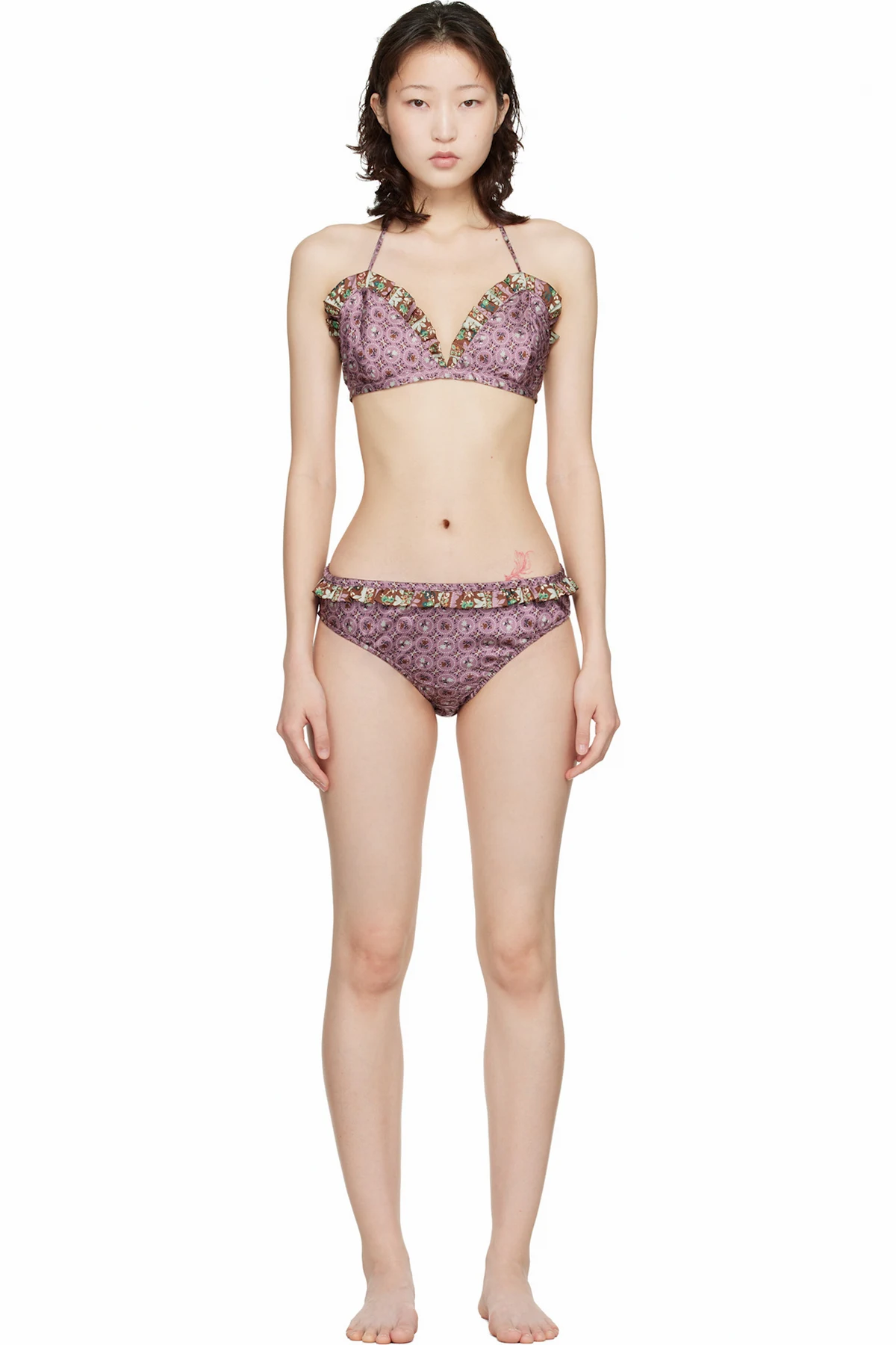 Purple Satin Bikini