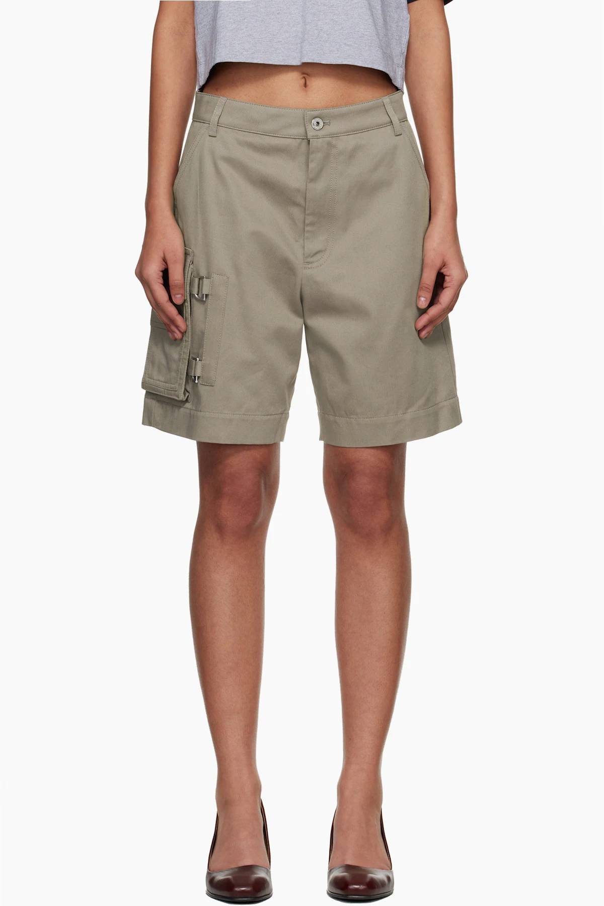 Beige Co Gab Pocket Shorts
