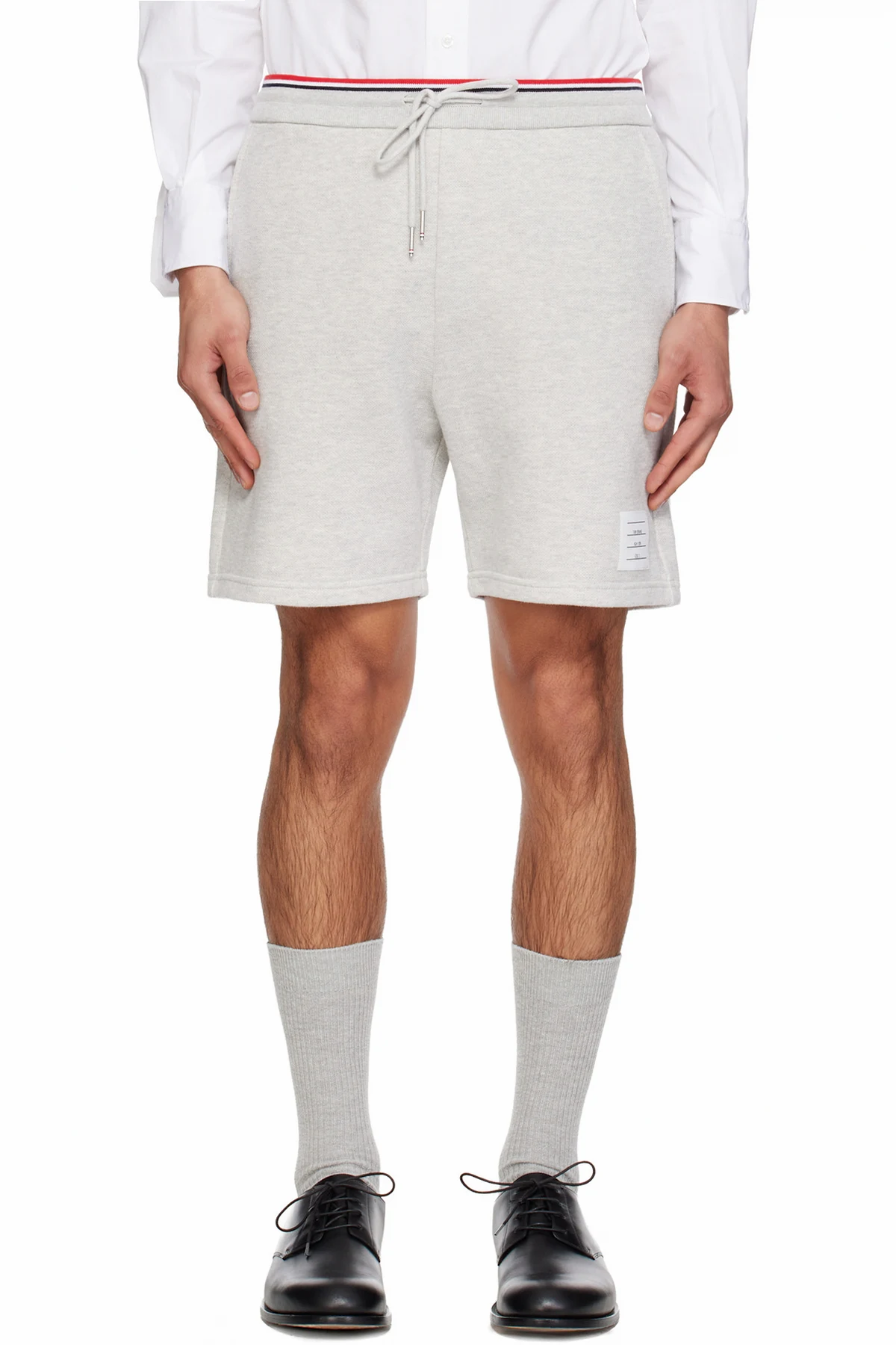 Gray Pique Loopback Sweat Shorts