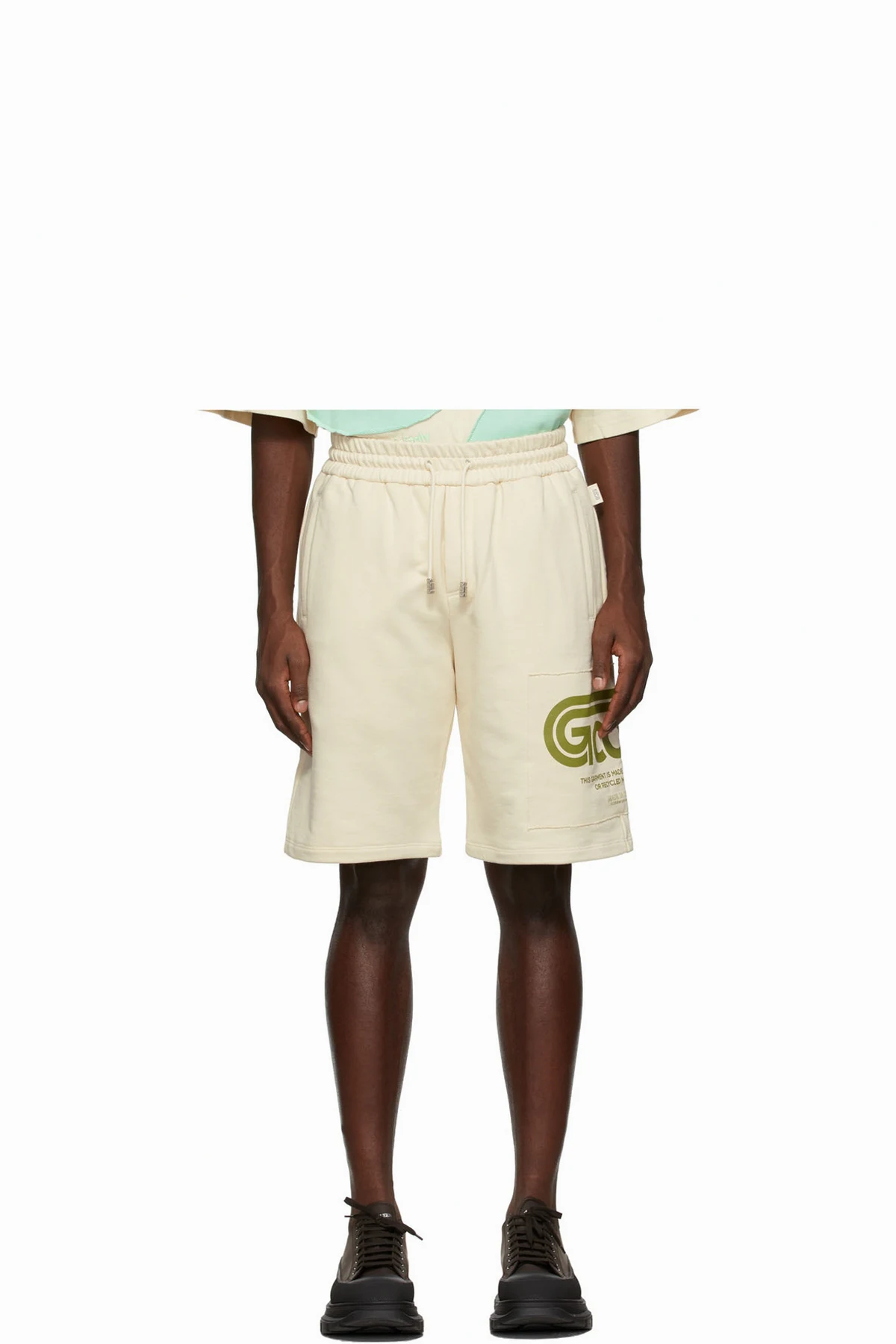 Beige Eco Regular Sweat Shorts