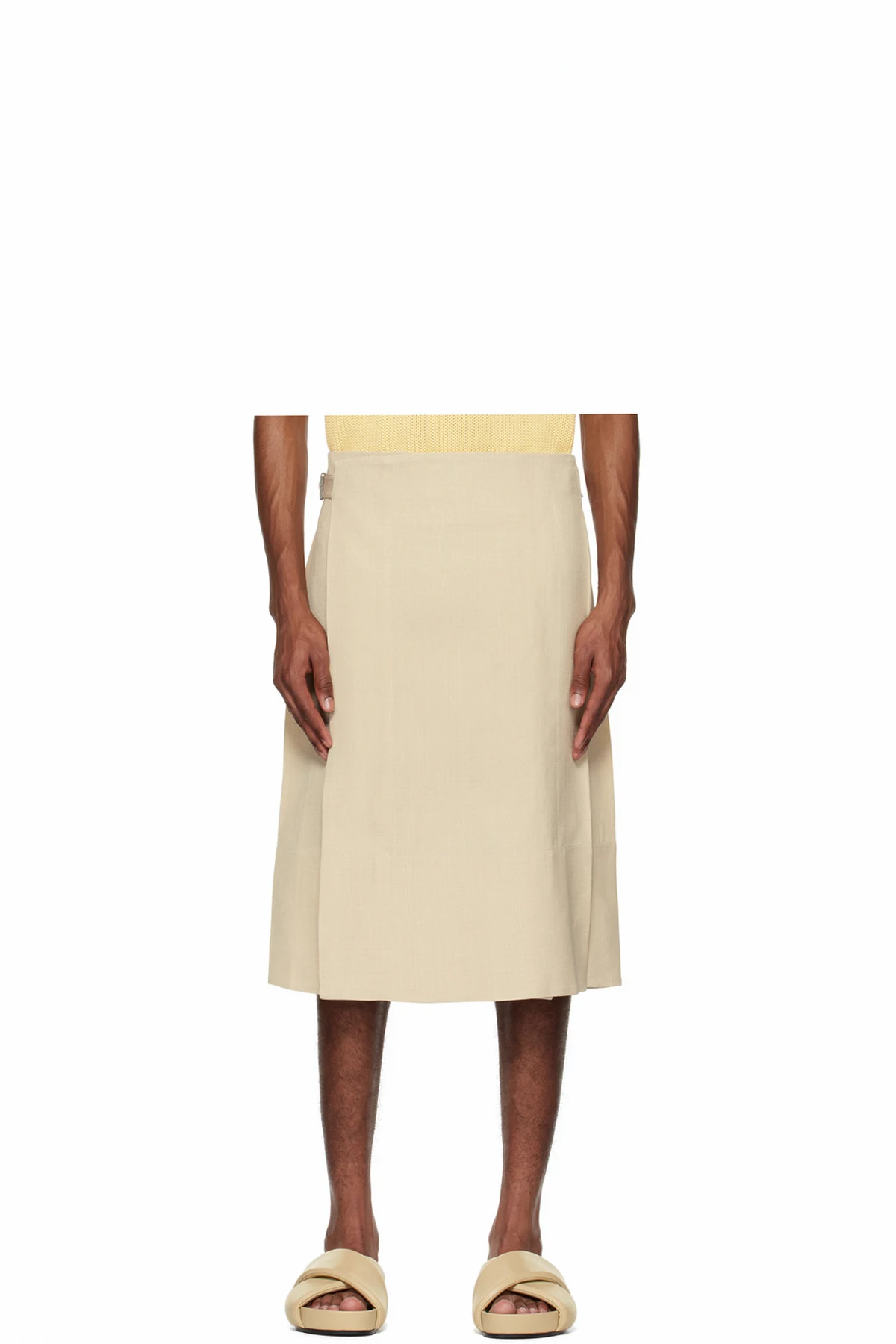 Beige Gonna Midi Skirt