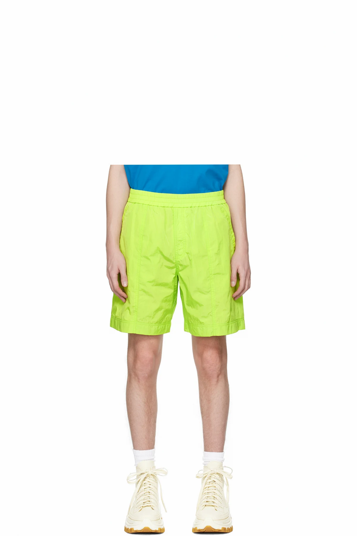 Green Paneled Shorts