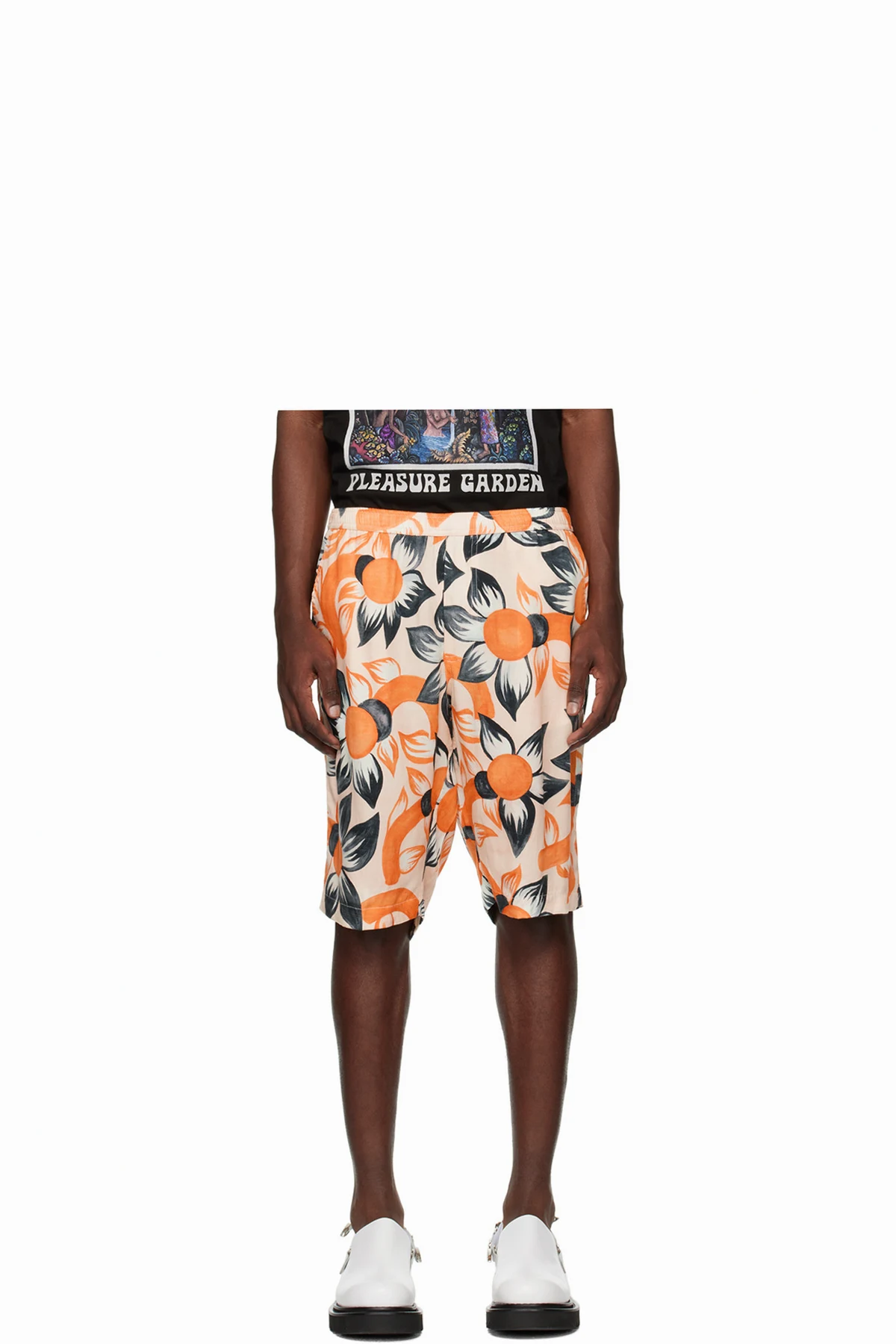 Orange Wildflower Pale Shorts