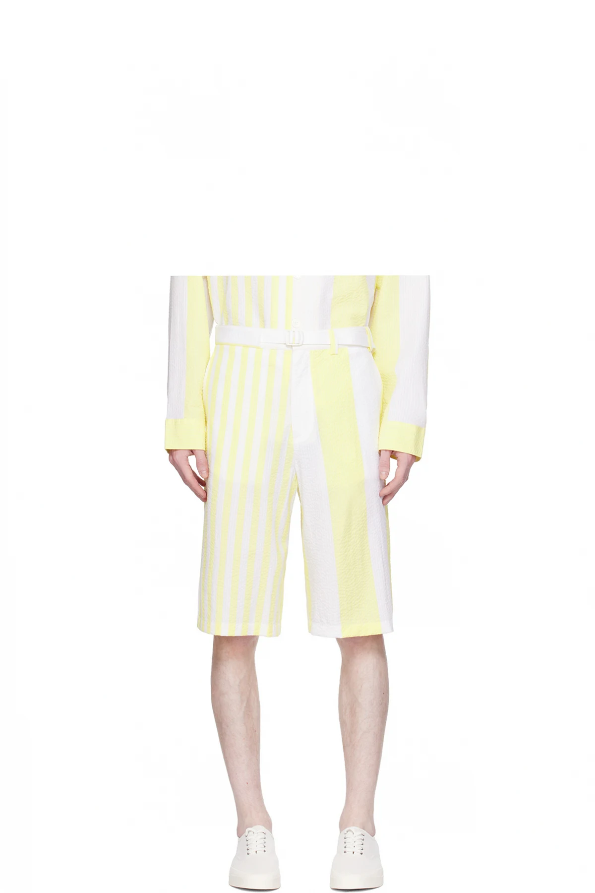 White & Yellow Hotel Olympia Edition Poolside Shorts