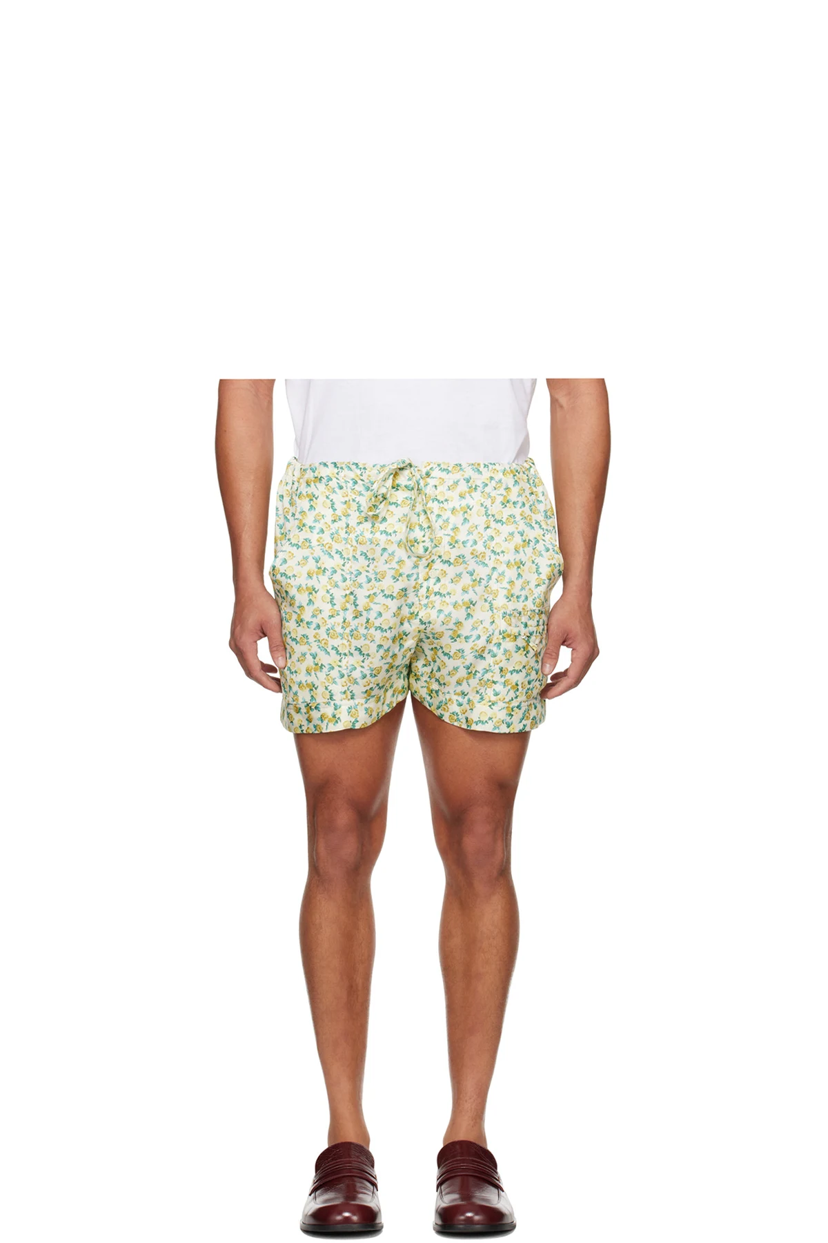 Yellow Floral Shorts
