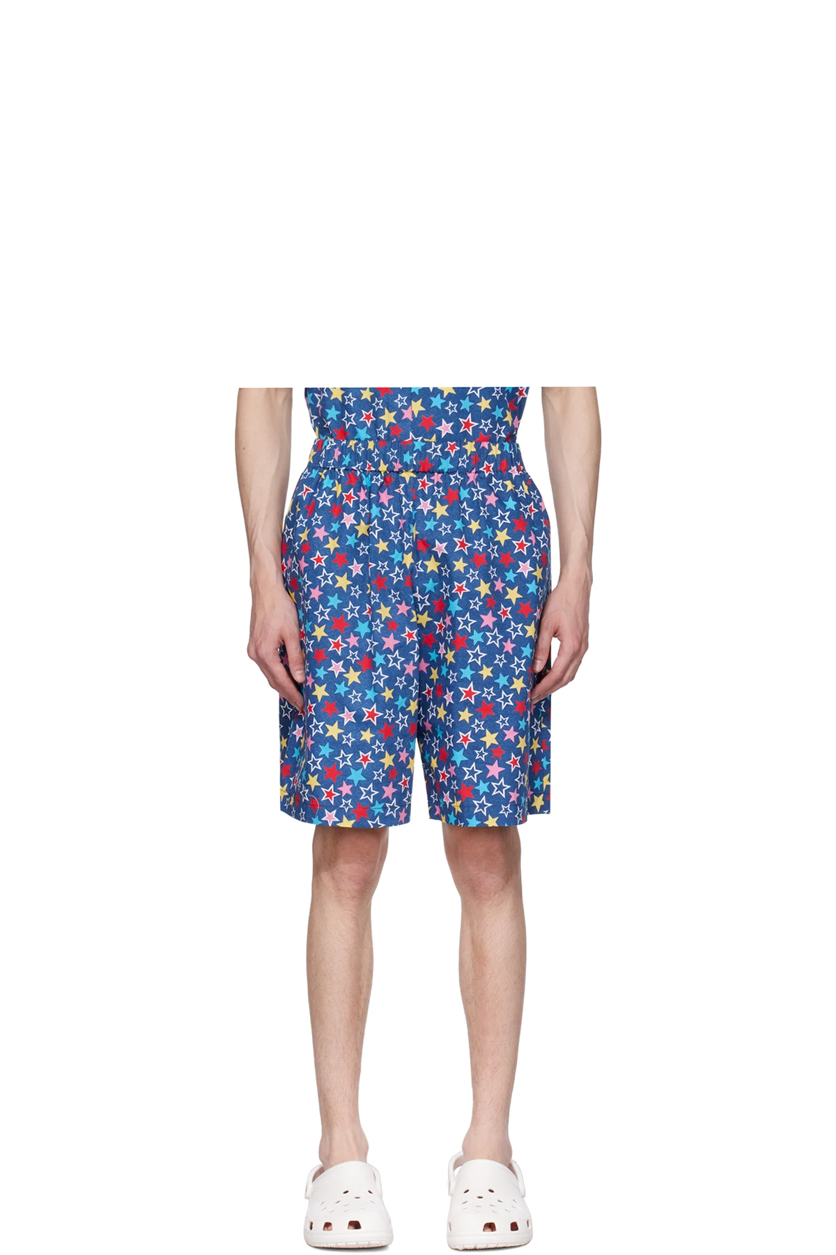 Blue Printed Shorts