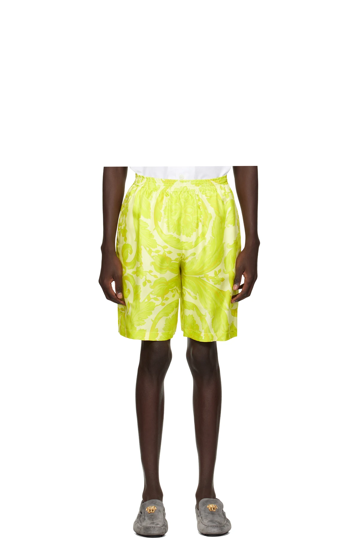Yellow Barocco Shorts