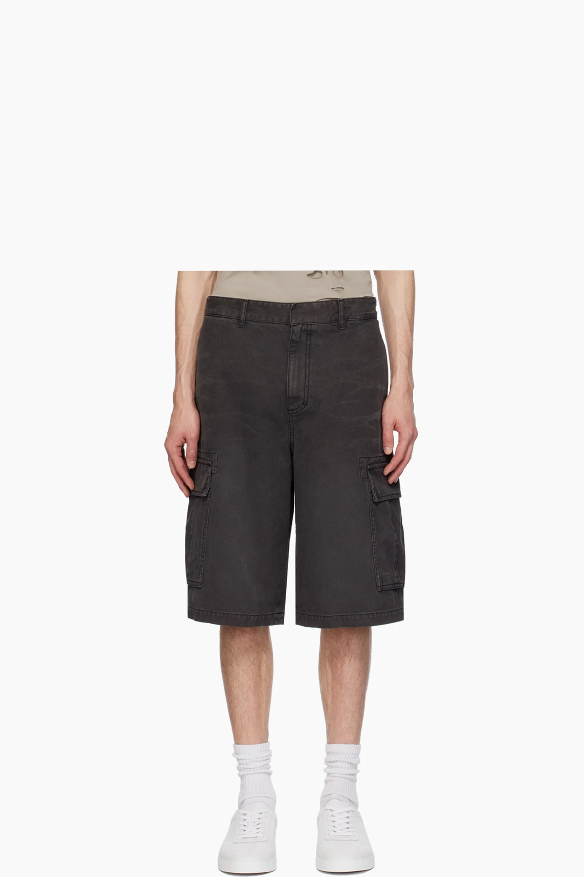 Black Embroidered Shorts