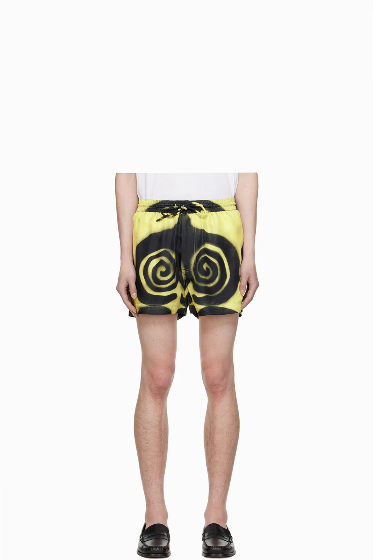 Black & Yellow Amil Shorts