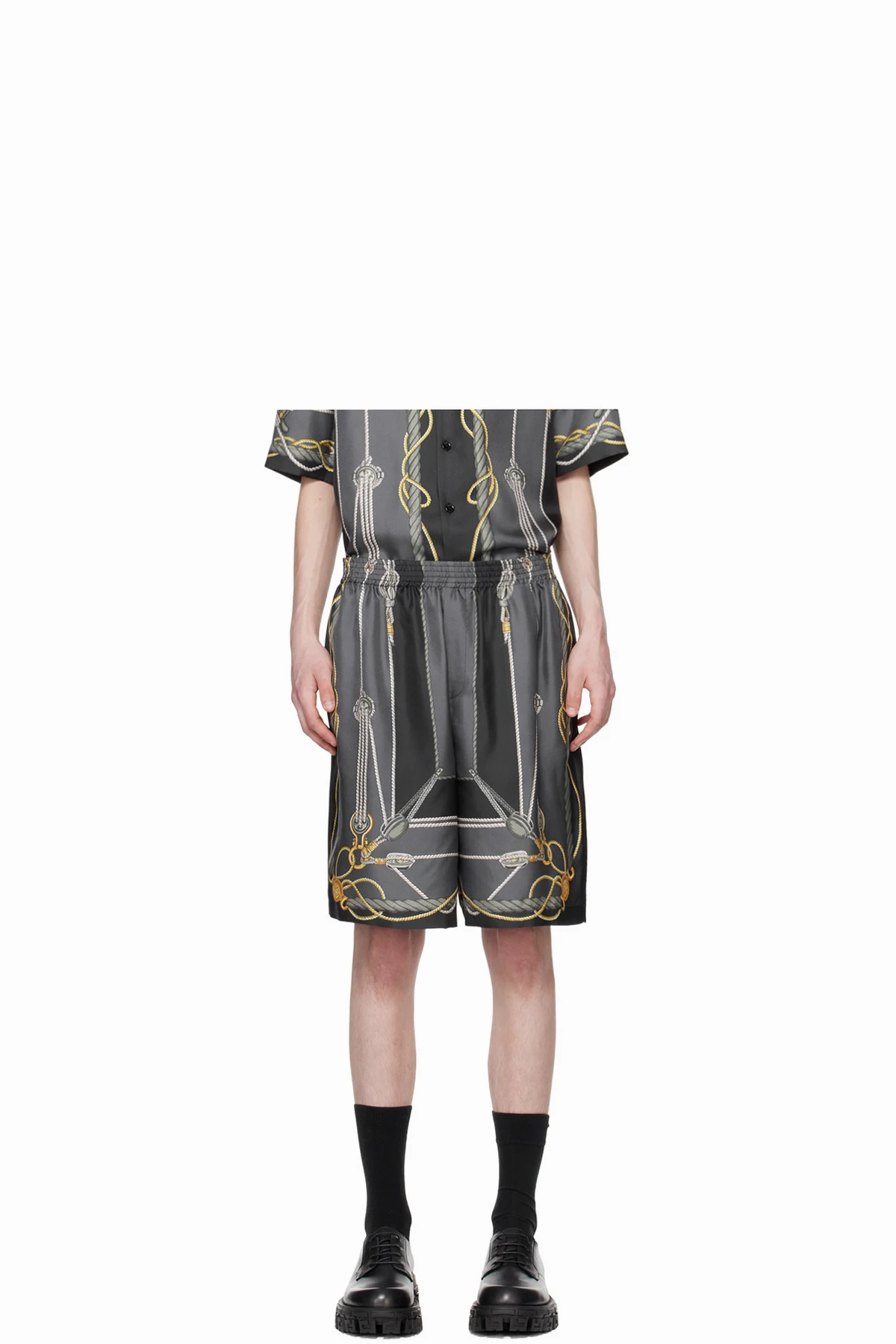 Black Nautical Shorts