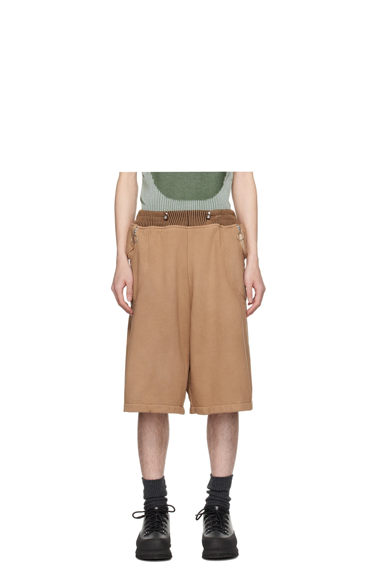 Brown Wide Cut Shorts