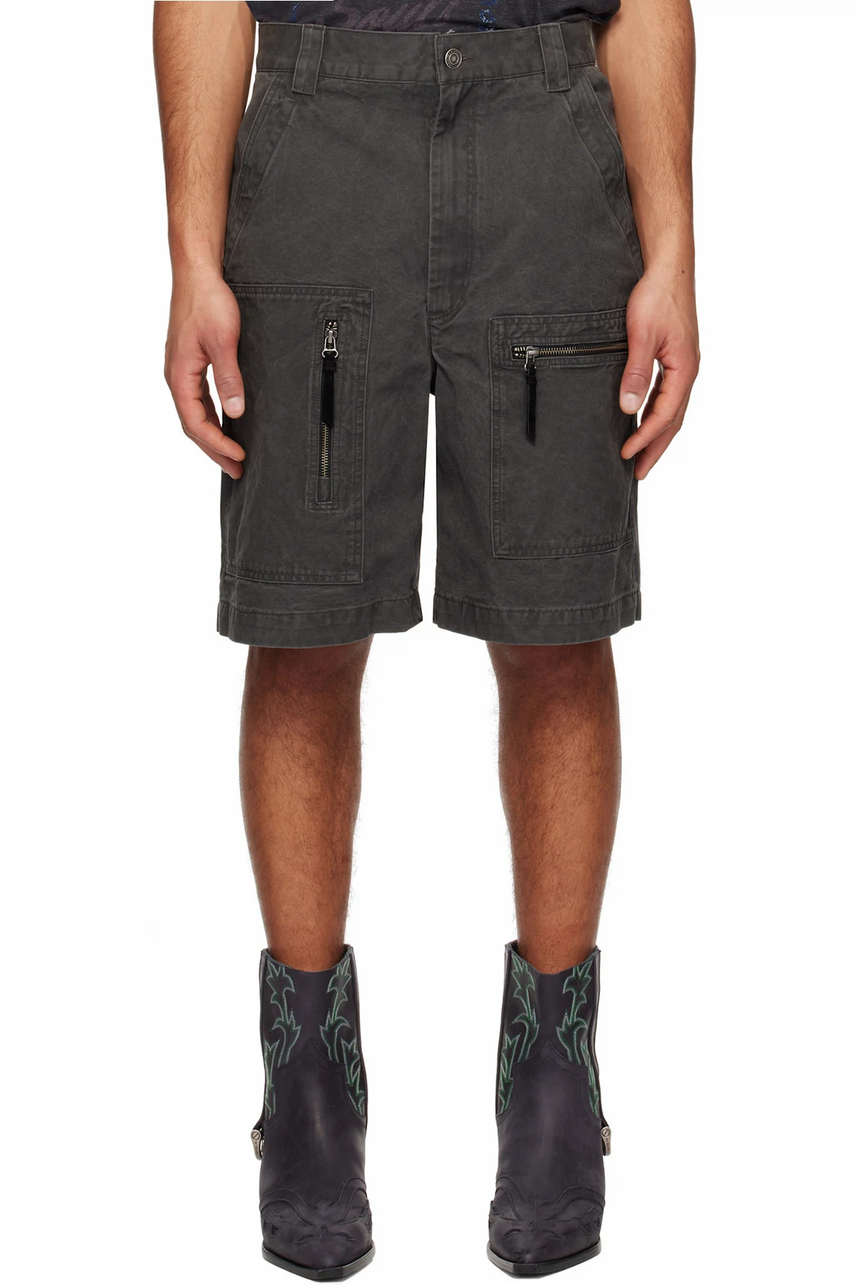 Black Kyle Denim Shorts