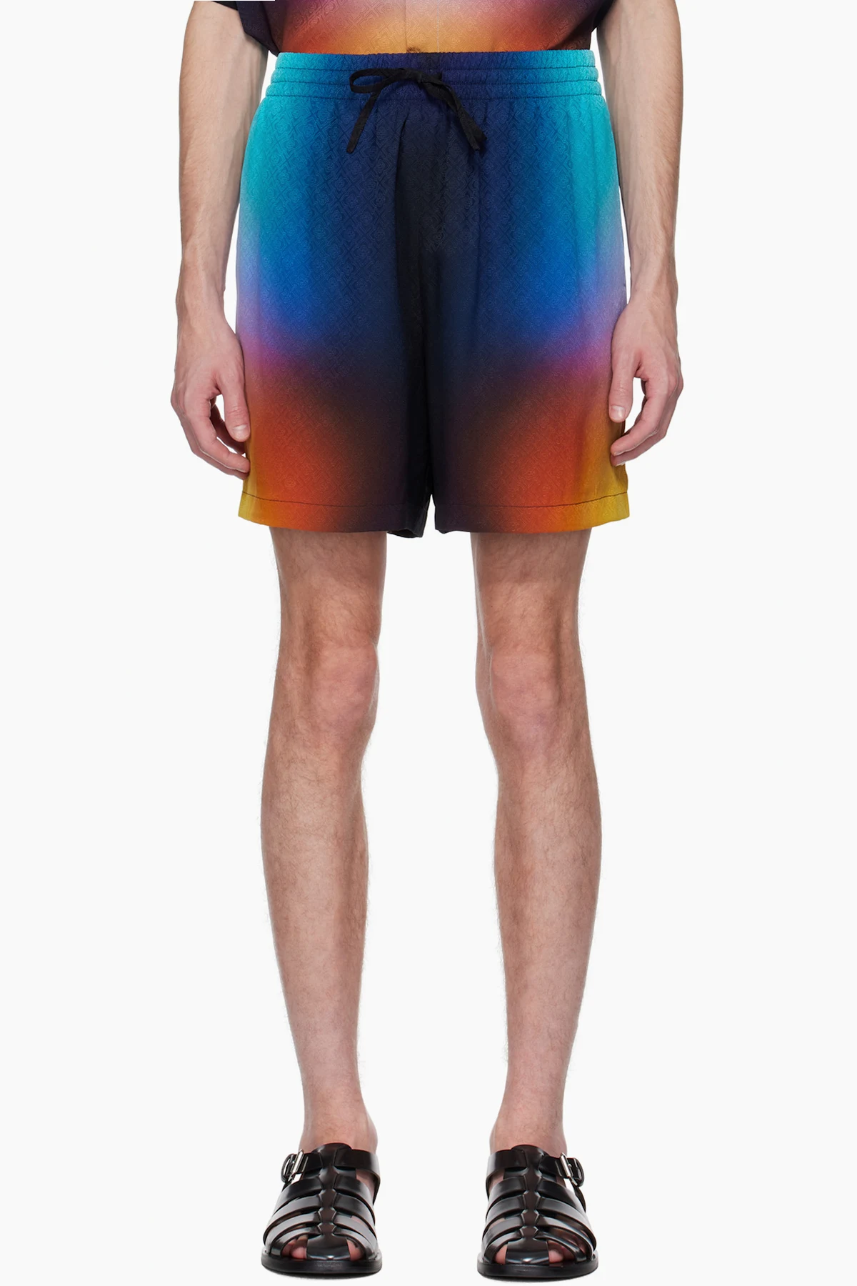 Multicolor Gradient Silk Shorts