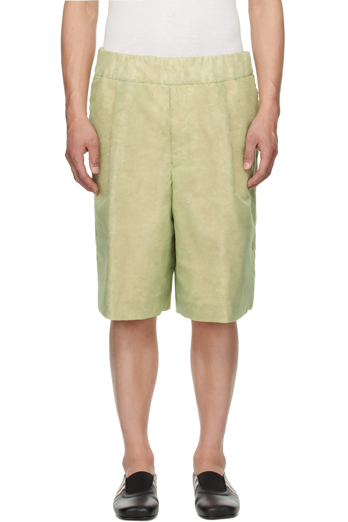 Green Layered Shorts