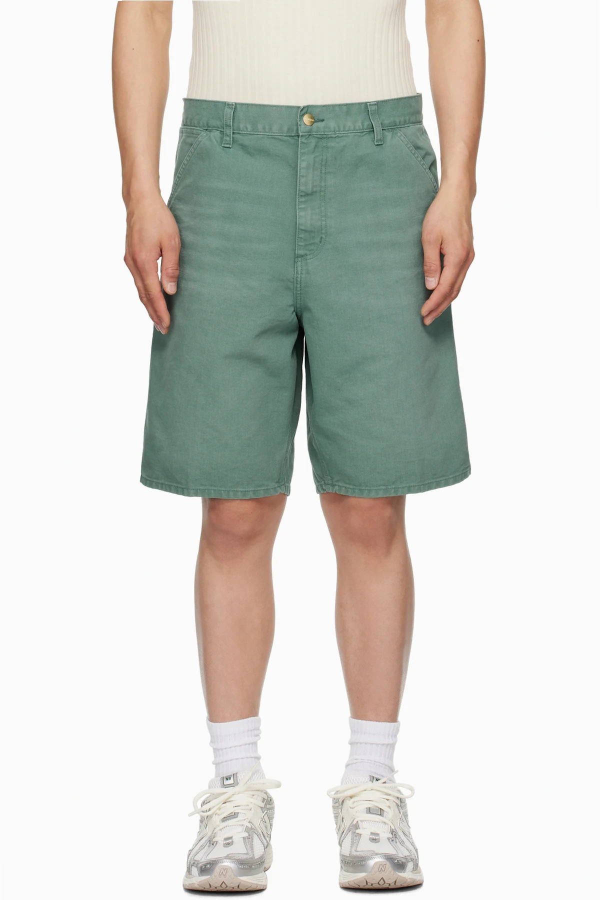 Green Single Knee Shorts