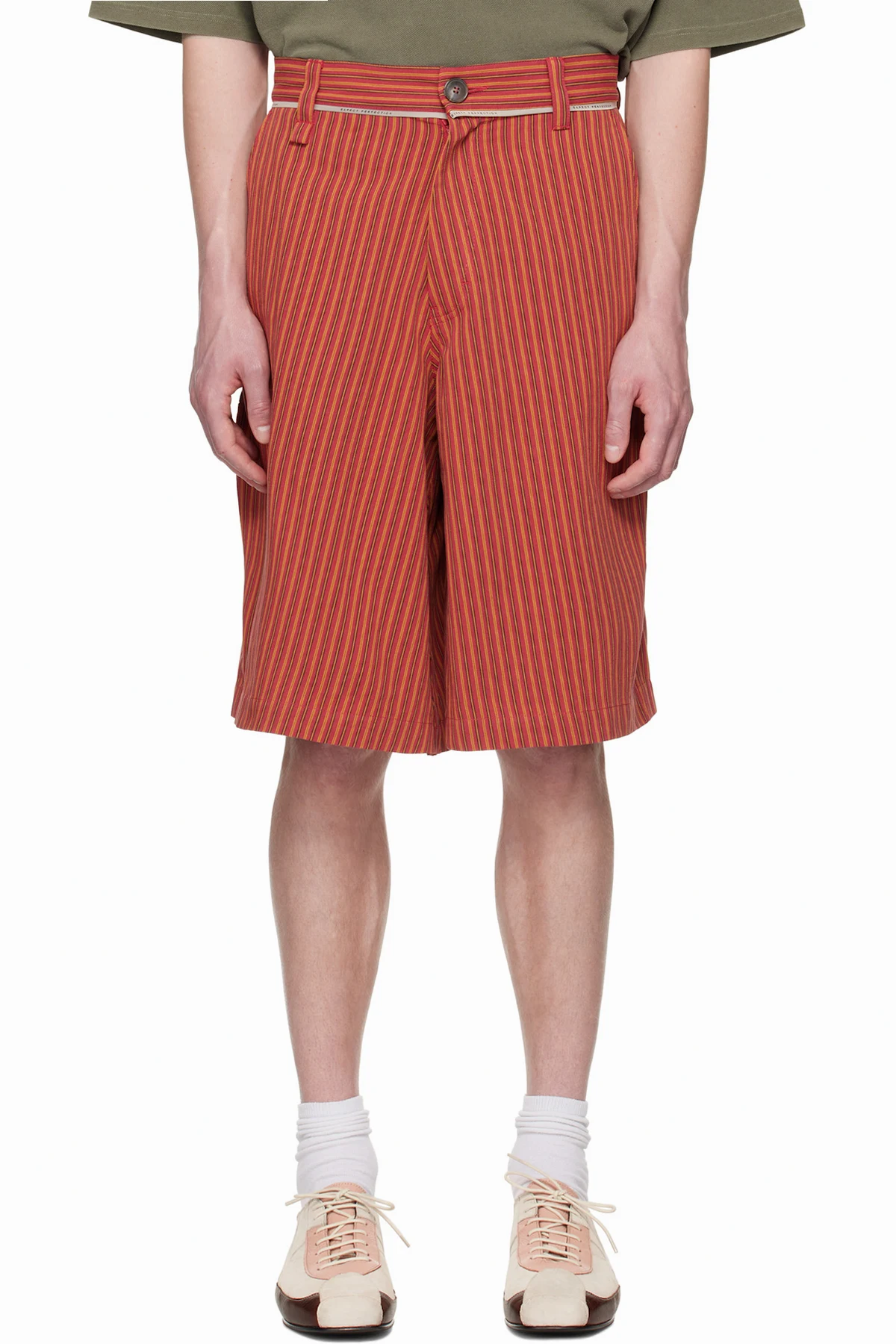 Red Twisted Skate Shorts