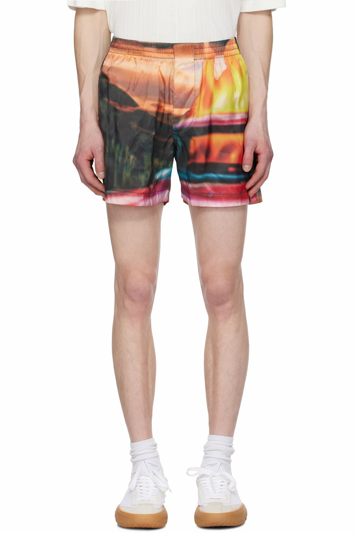 Multicolor Elastic Shorts
