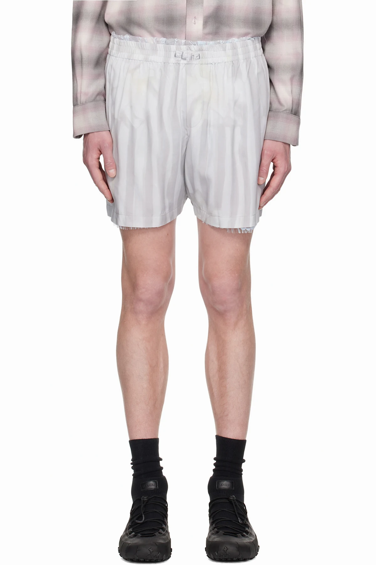 Blue Flower Stripe Odeon Boxer Shorts