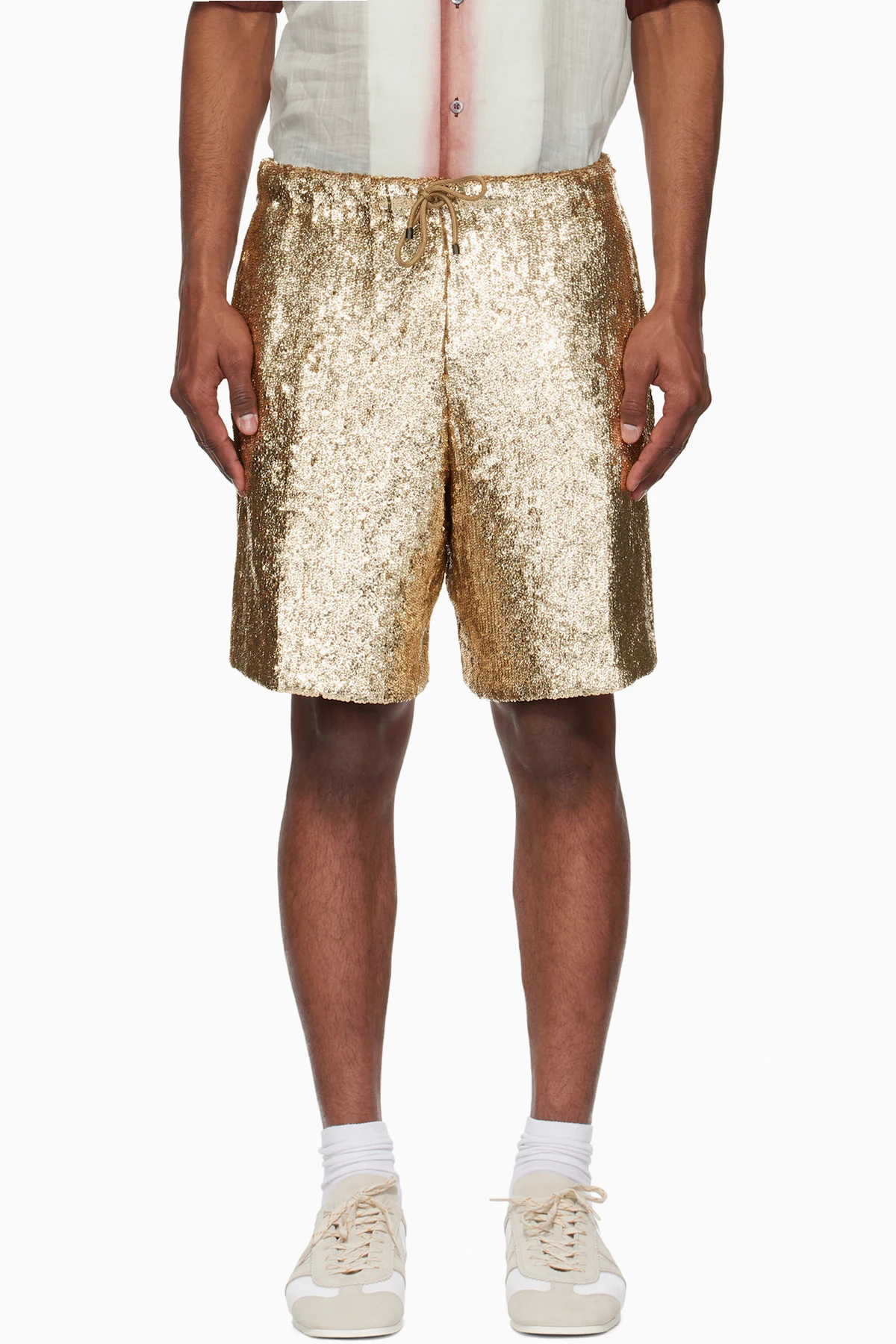 Gold Sequinned Shorts