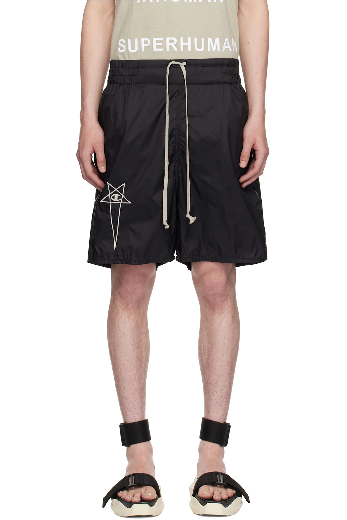 Black Champion Edition Taffeta Shorts