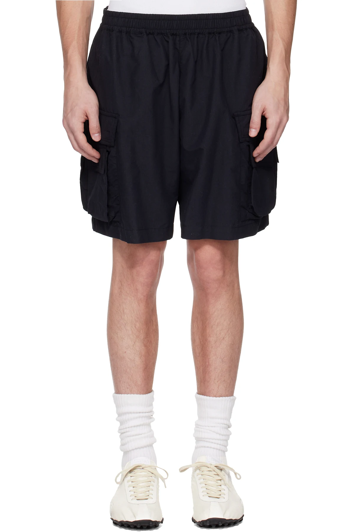 Black Mini Cargo Shorts
