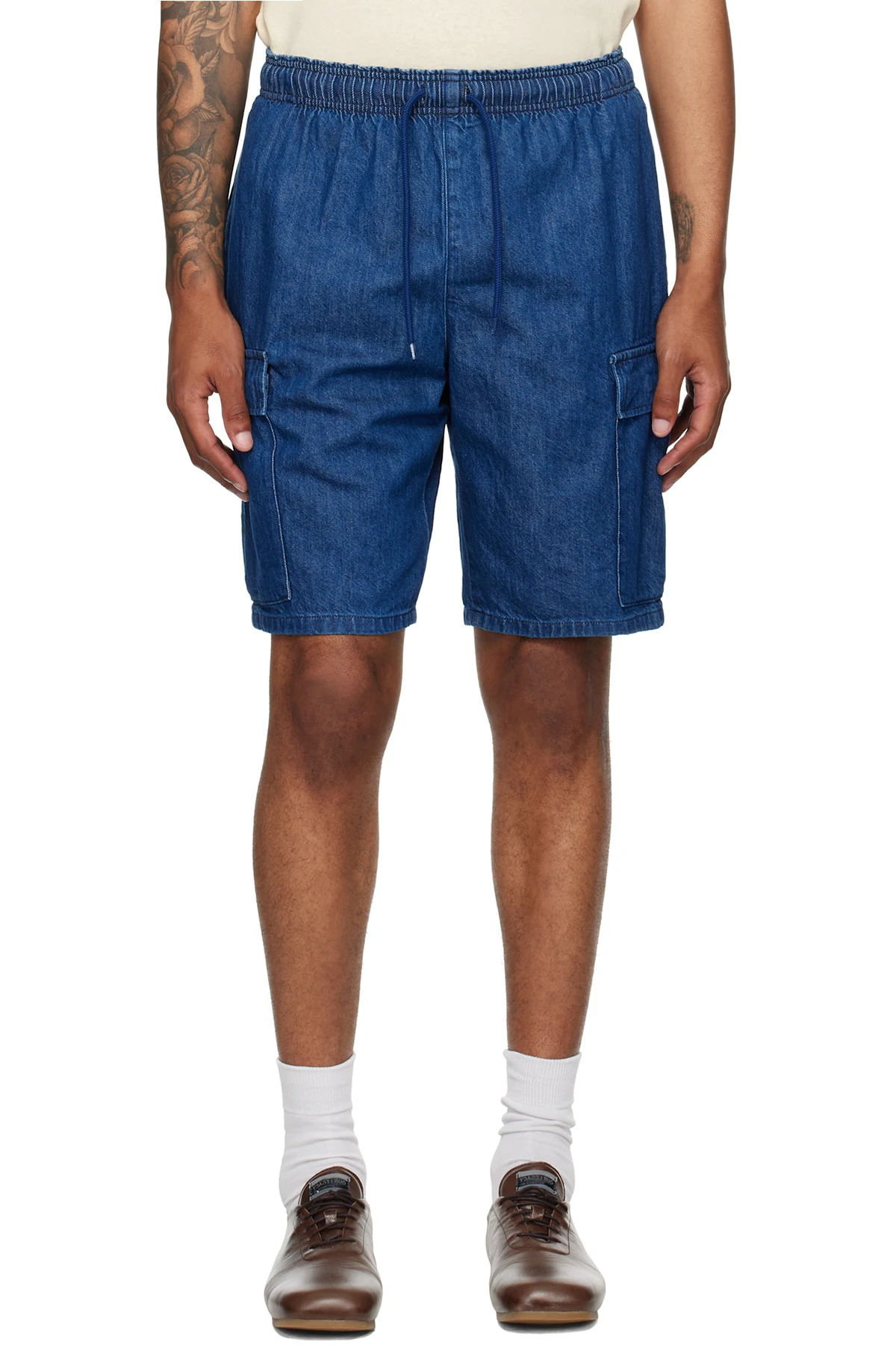 Navy MILS2301 Denim Shorts