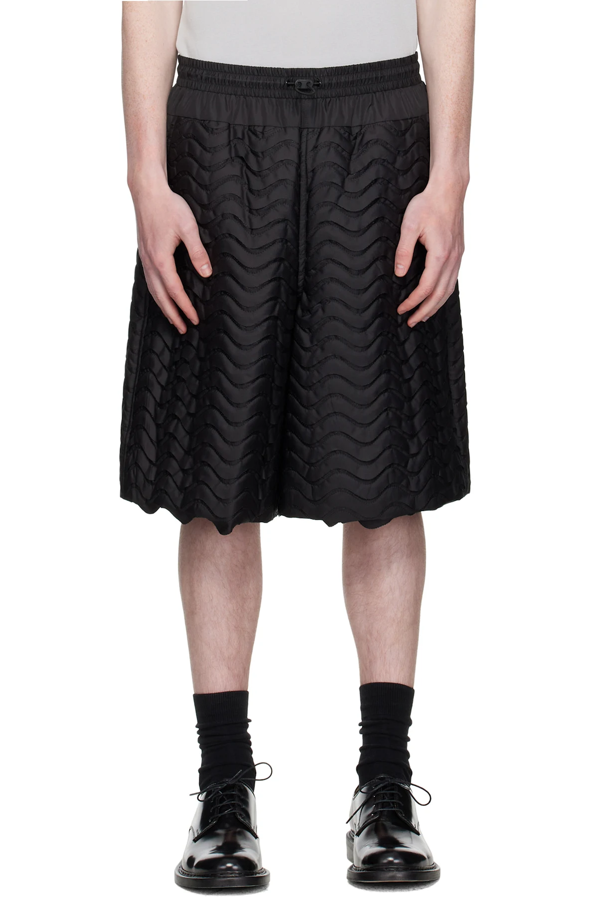 Black Wave Quilting Shorts