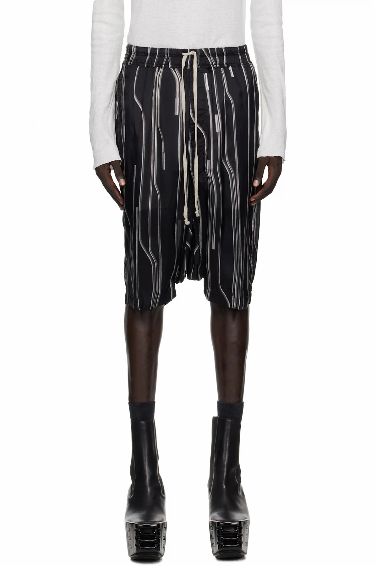 Black & Off-White Concordians Rick's Pods Shorts