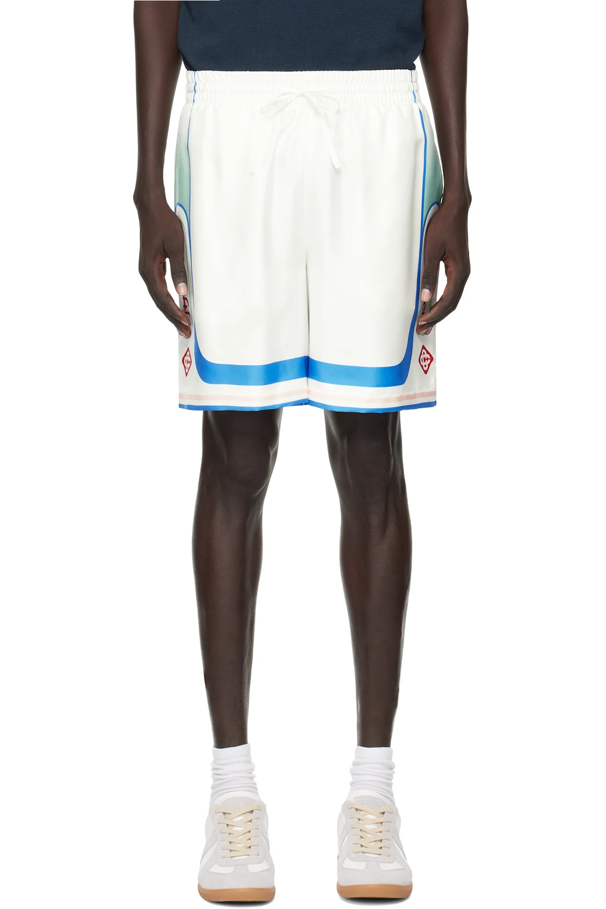 White Fuji Dream Silk Shorts