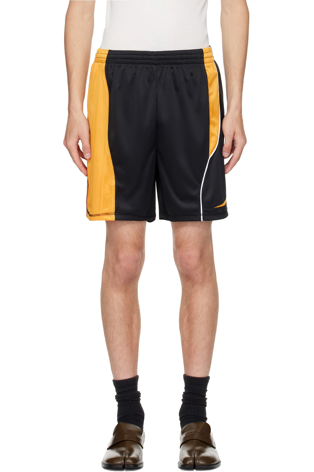 Black & Yellow Collage Football Shorts