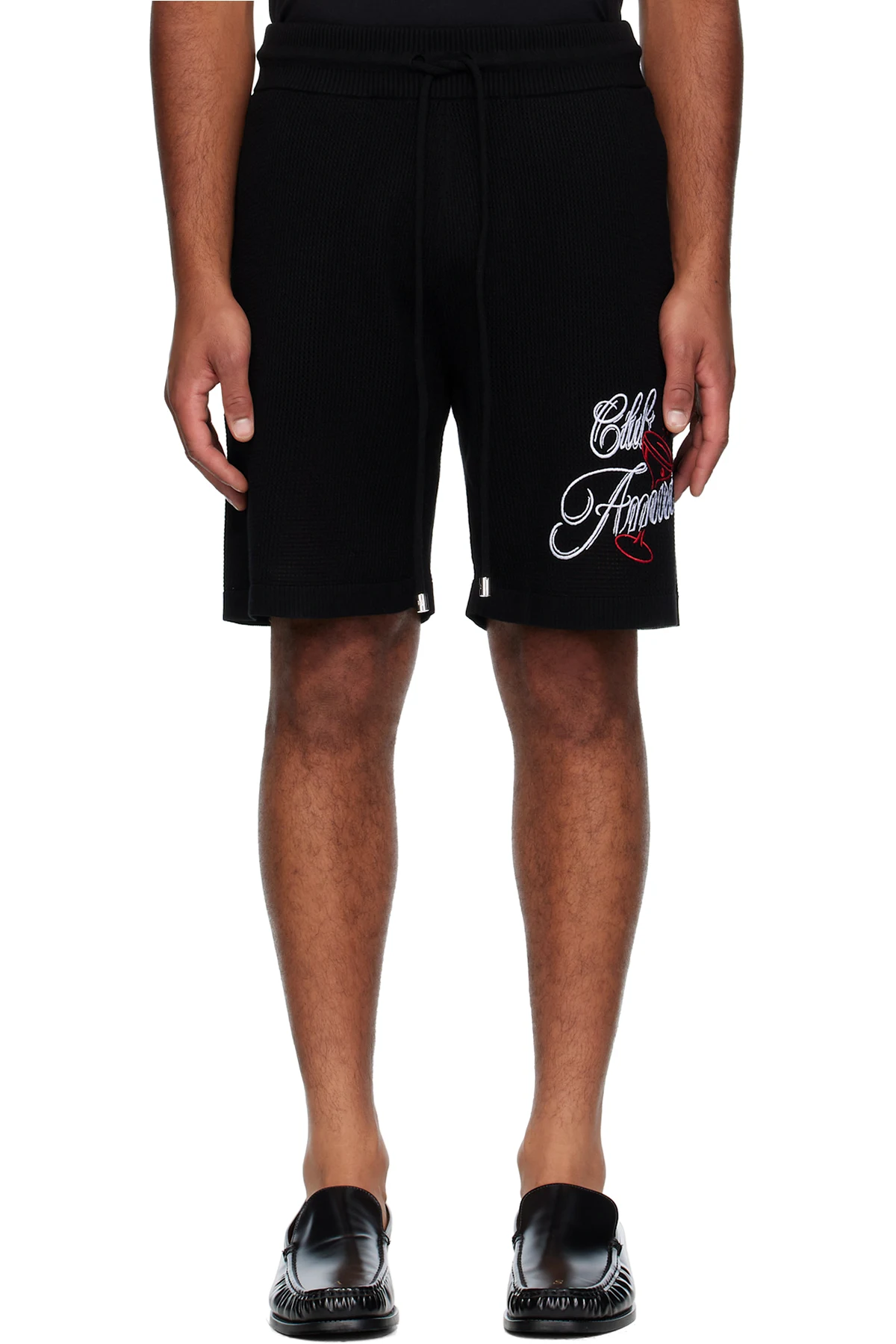 Black 'Club Amiri' Crochet Shorts