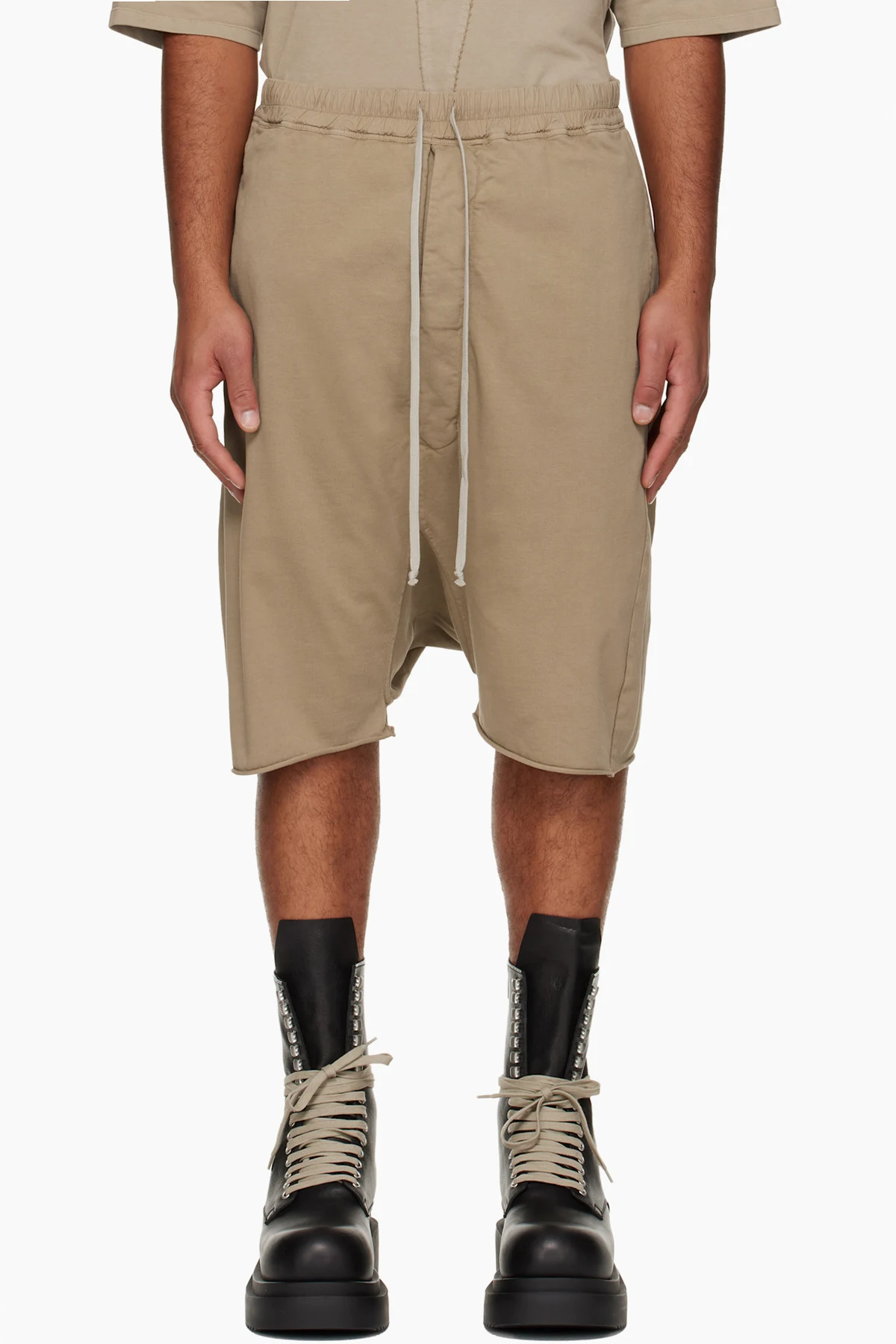 Taupe Concordians Drawstring Pods Shorts
